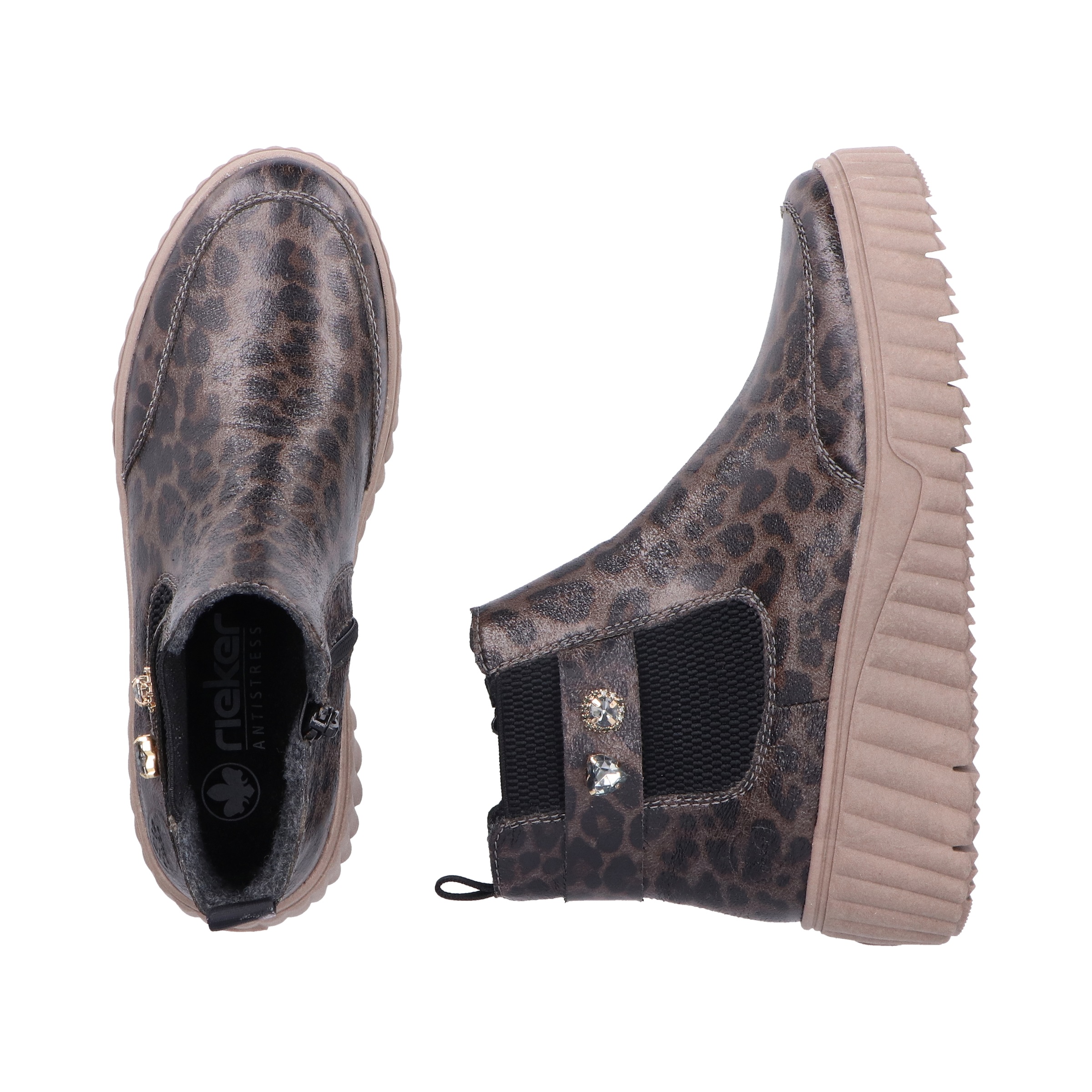 Rieker Chelseaboots  Plateaustiefelette, Casual-Boots mit seitlichem Stretcheinsatz