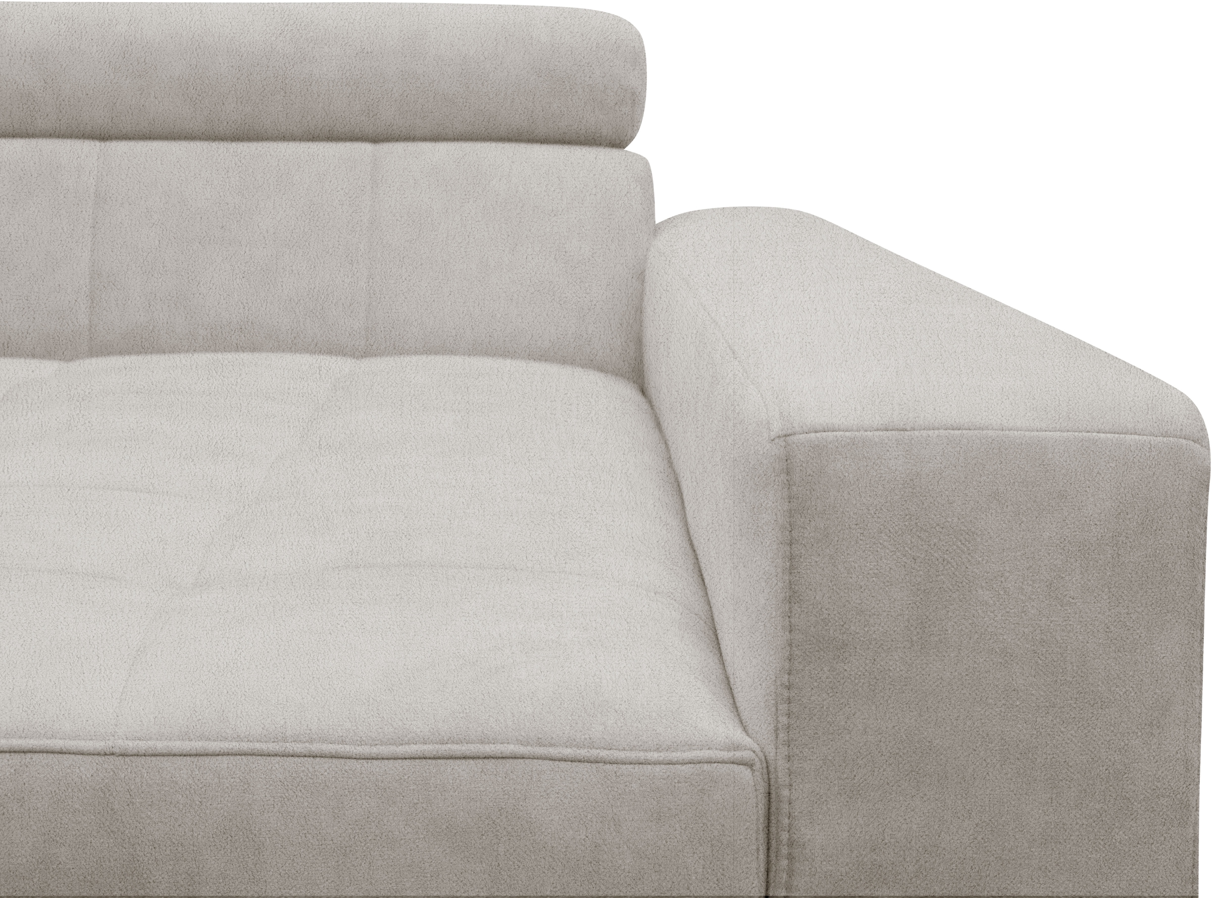 OTTO home Ecksofa »Greve 248 x 172 cm mit Steppungen, für gängige Saugroboter geeignet« Kopfteile verstellbar, aus pflegeleichtem, weichem Luxus-Microfaser