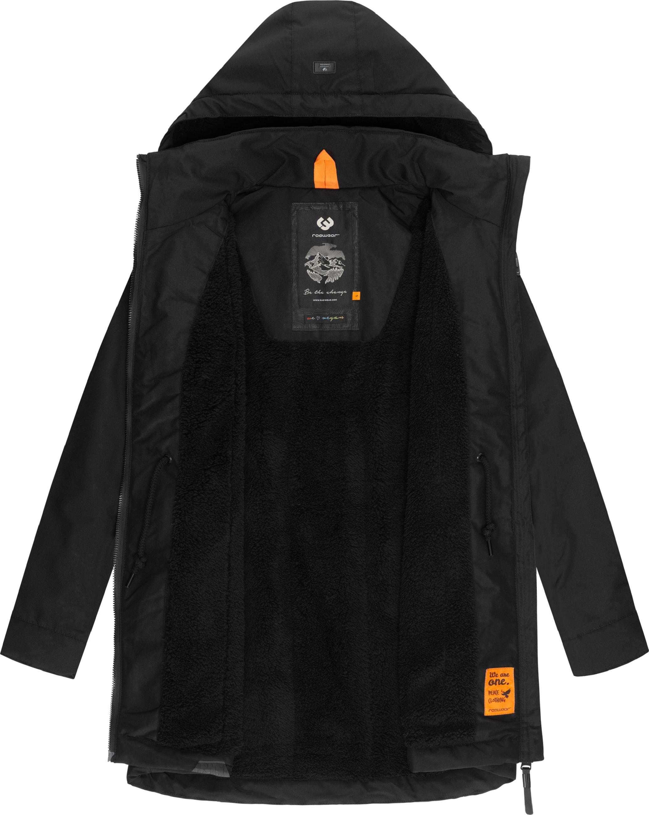 Ragwear Wintermantel »Winterjacke Dakkota«, Wasserdichter Winterparka mit Teddyfleece Innenfutter