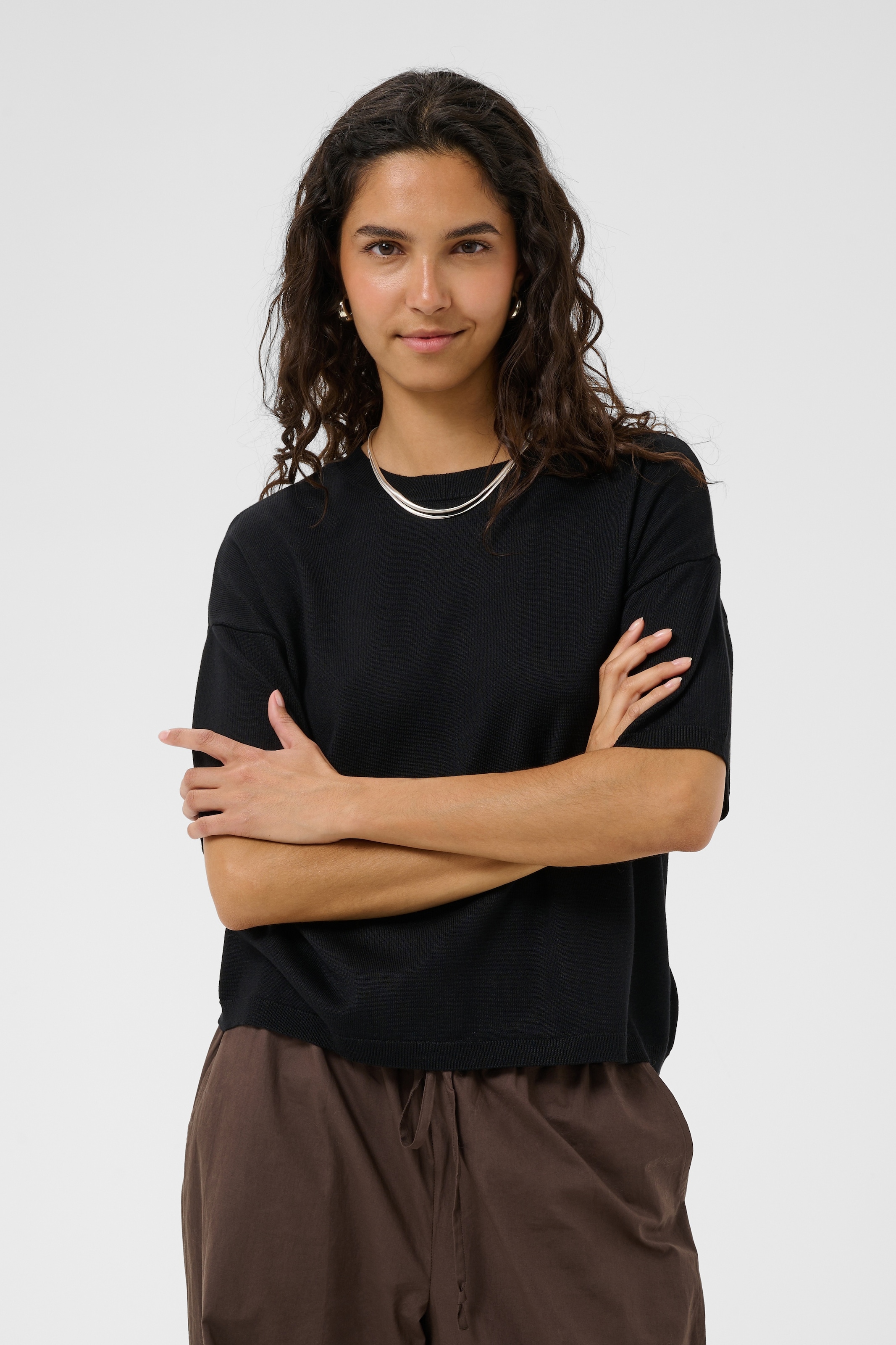 Saint Tropez Strickpullover »MilaSZ Boxy SS Pullover« Viskosemischung, Oversize fit