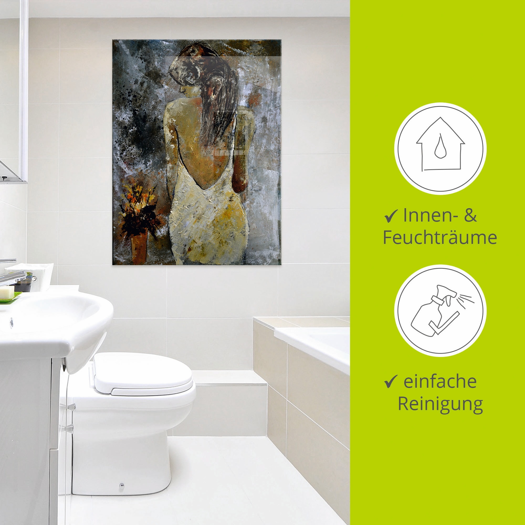 Artland Glasbild »Junge Frau« Frau 1 Stk. tlg. in verschiedenen Größen