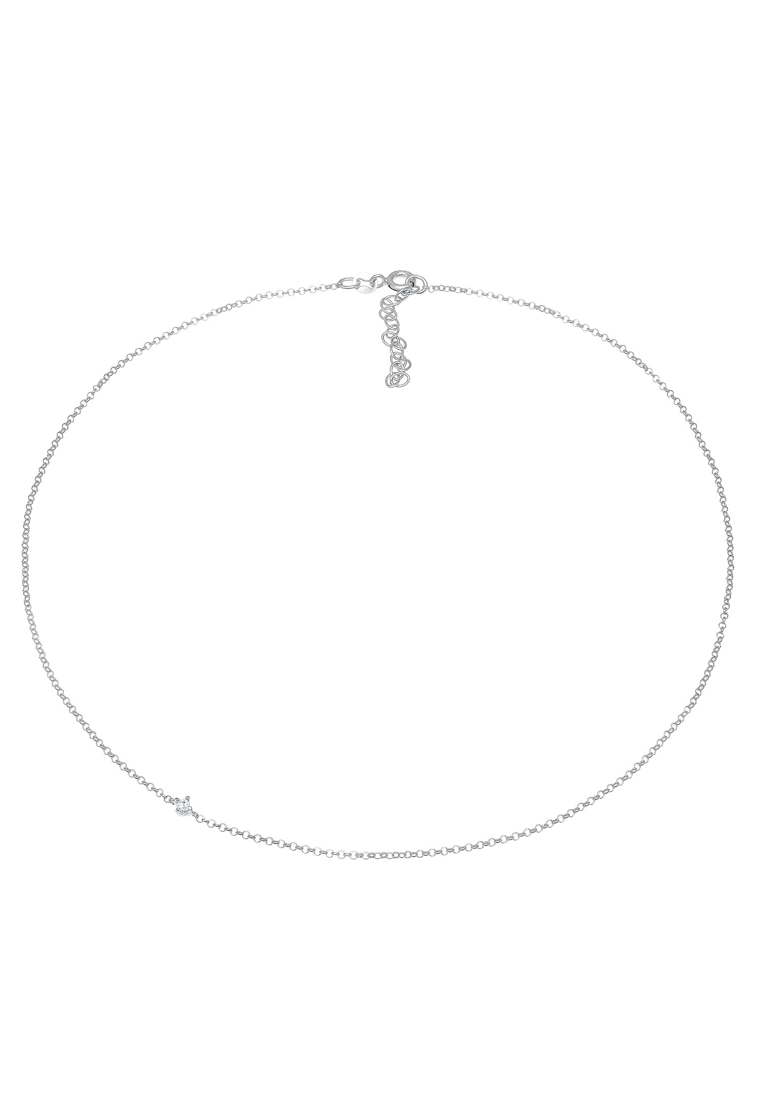 Elli Choker »Halskette Choker Zirkonia Solitär Zart 925 Silber«