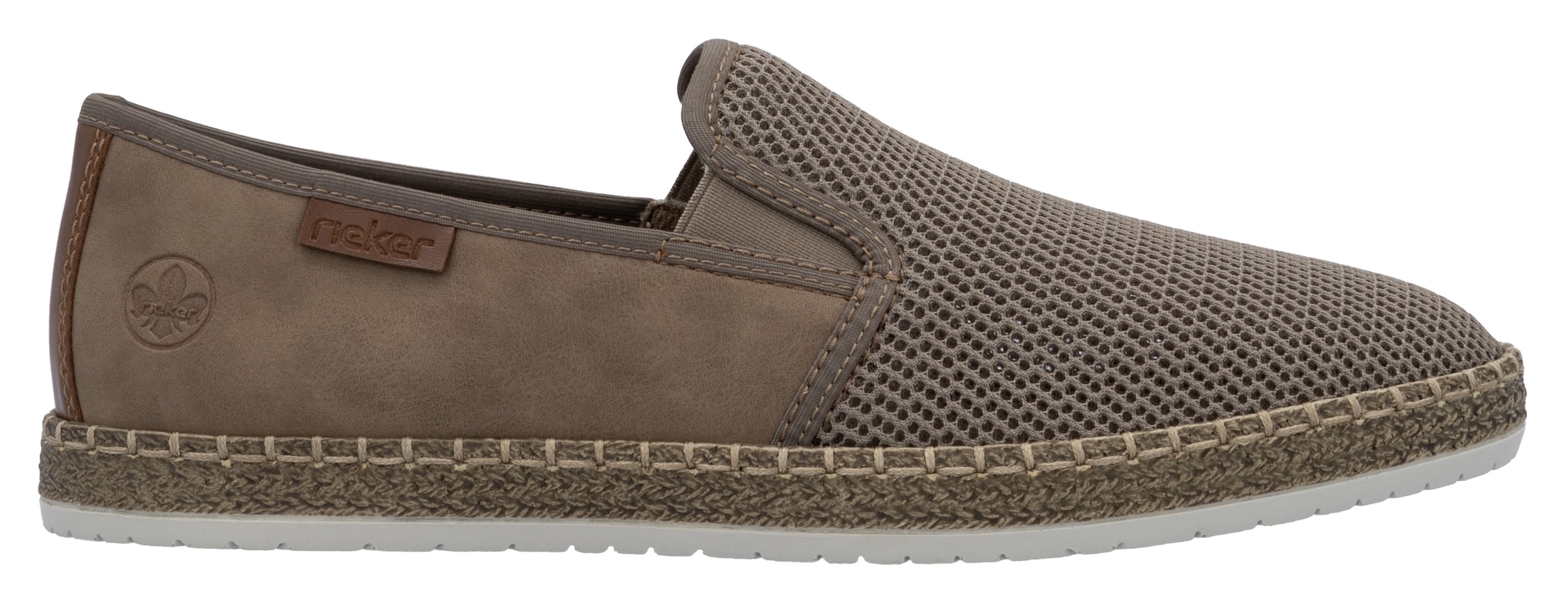 Rieker Espadrille, Slipper, Strandschuh, Sommerschuh mit Stretcheinsätzen