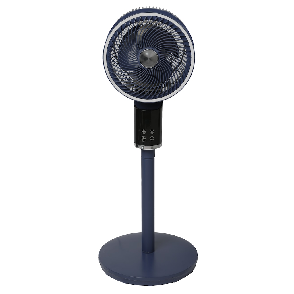 be cool Standventilator »Design-Standventilator 26cm mit 3D-Oszillation & Aromabox blau«