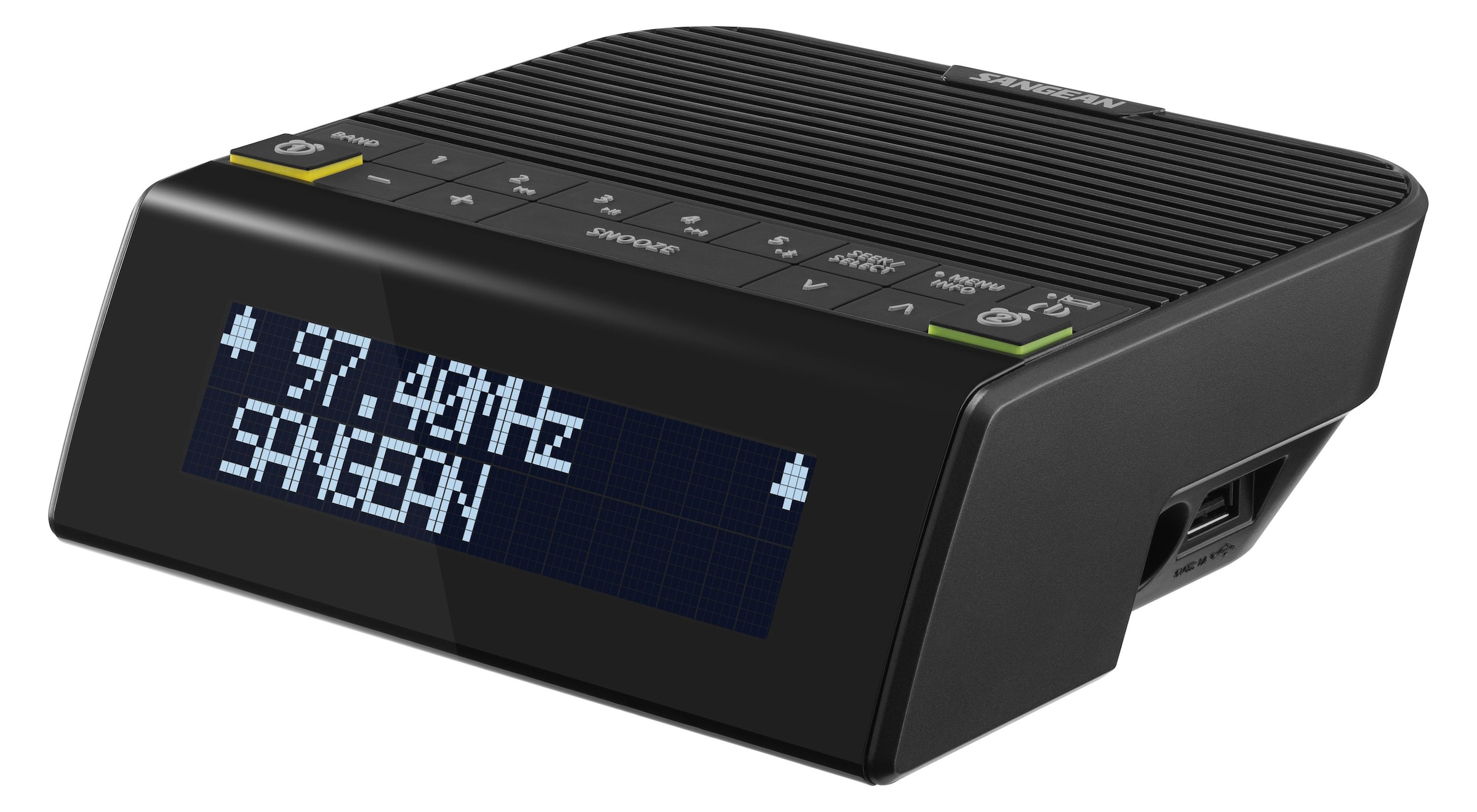 Sangean Uhrenradio »DCR-90BT«, (A2DP Bluetooth-AVRCP Bluetooth Digitalradio (DAB+)-FM-Tuner mit RDS), DAB+, Bluetooth, USB zum Aufladen des Smartphones