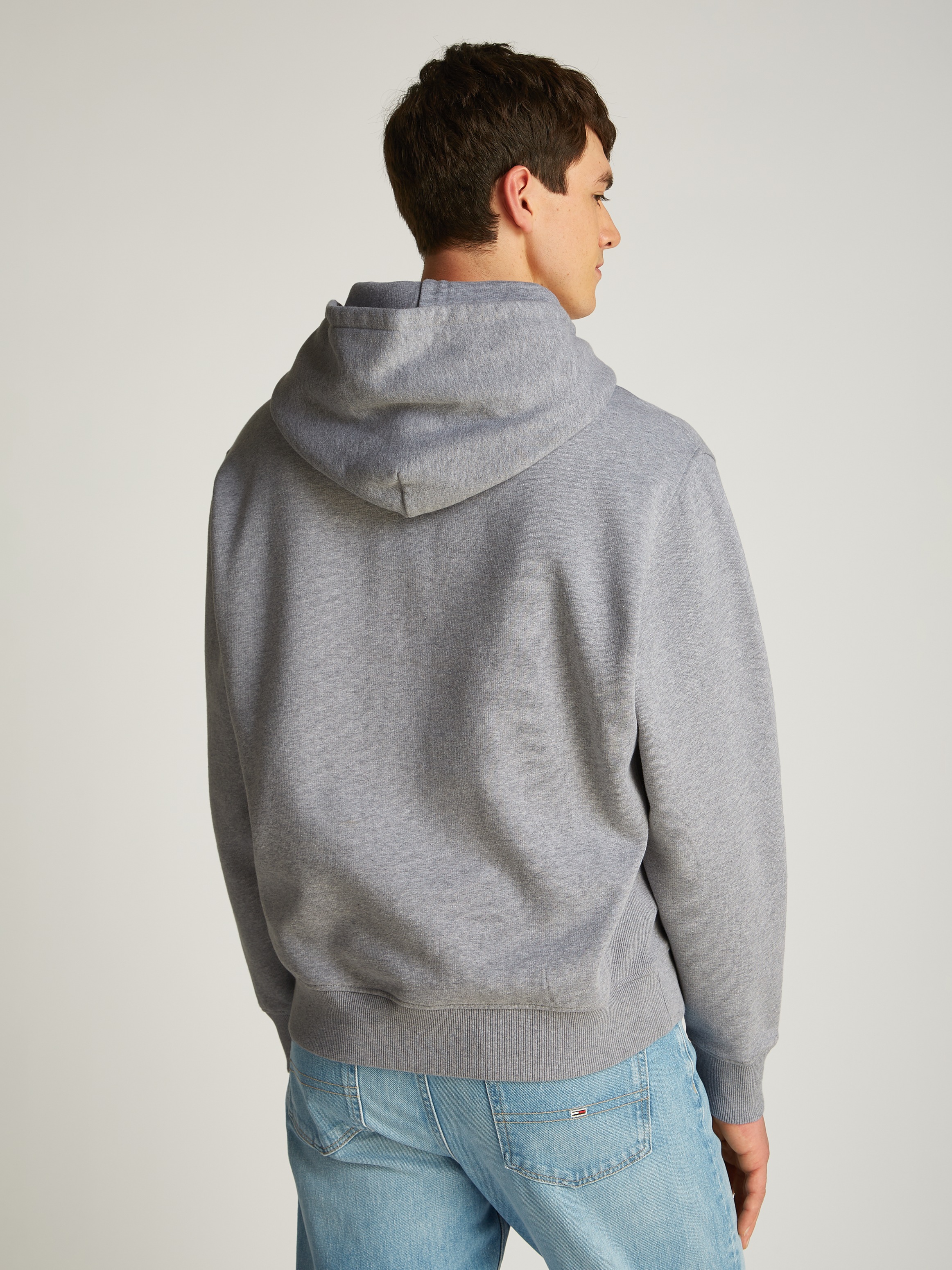 Tommy Jeans Hoodie »TJM MELANGE FLAG HOODIE«, mit großem Logo