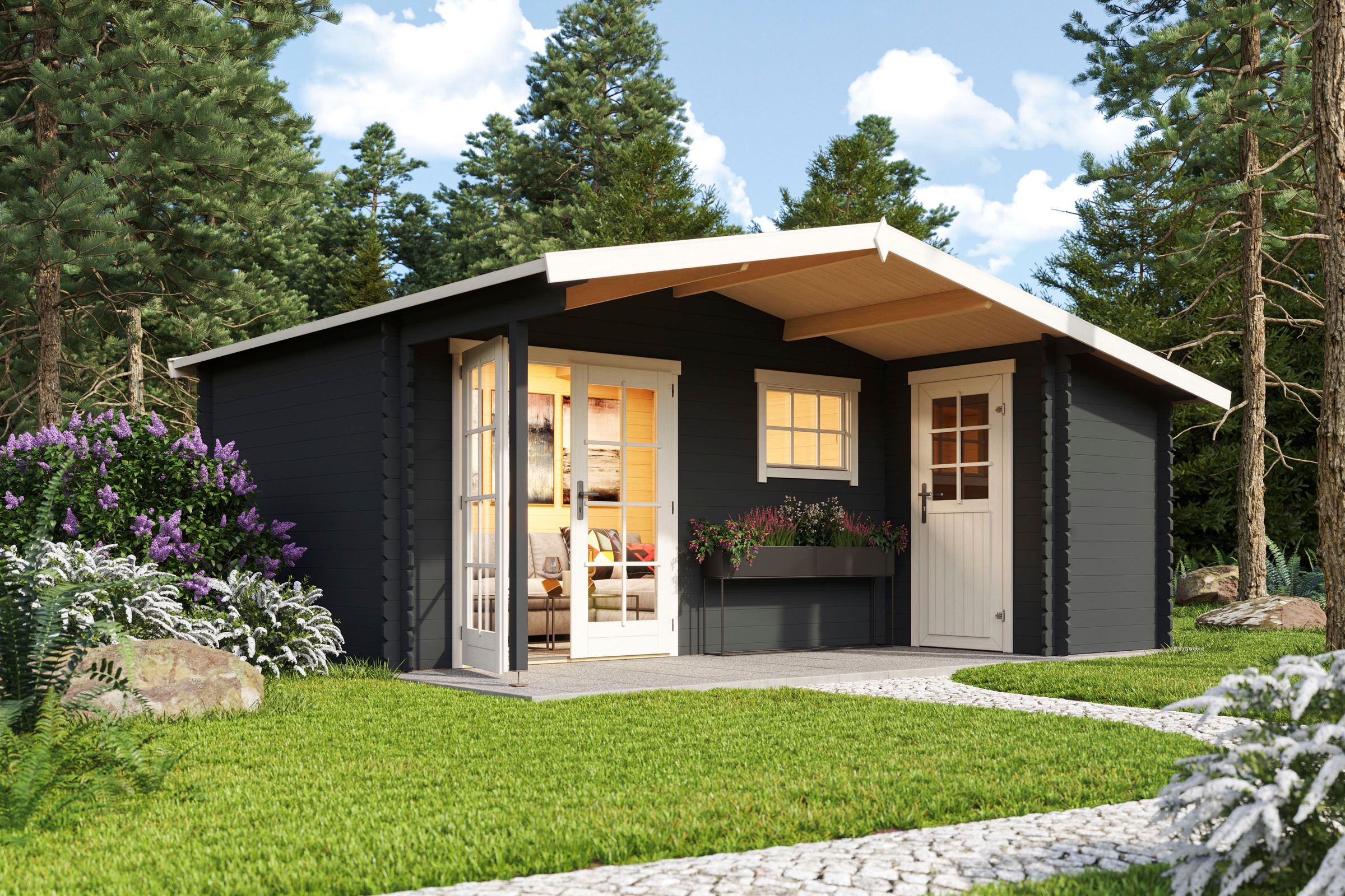 LASITA MAJA Gartenhaus »LITTLE ROCK«, (Set, inkl. Fussbodenbretter zum verlegen)