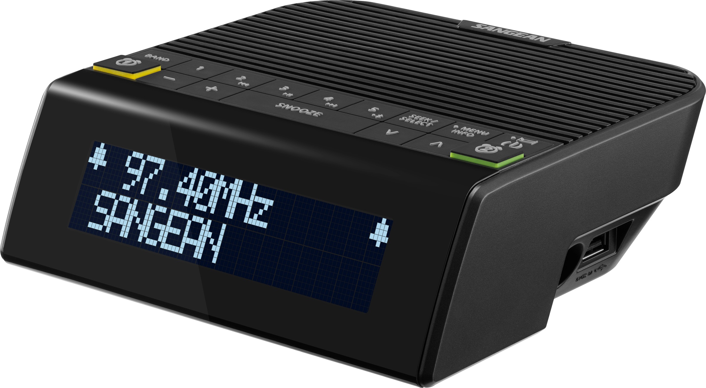 Sangean Uhrenradio »DCR-90BT«, (A2DP Bluetooth-AVRCP Bluetooth Digitalradio (DAB+)-FM-Tuner mit RDS), DAB+, Bluetooth, USB zum Aufladen des Smartphones