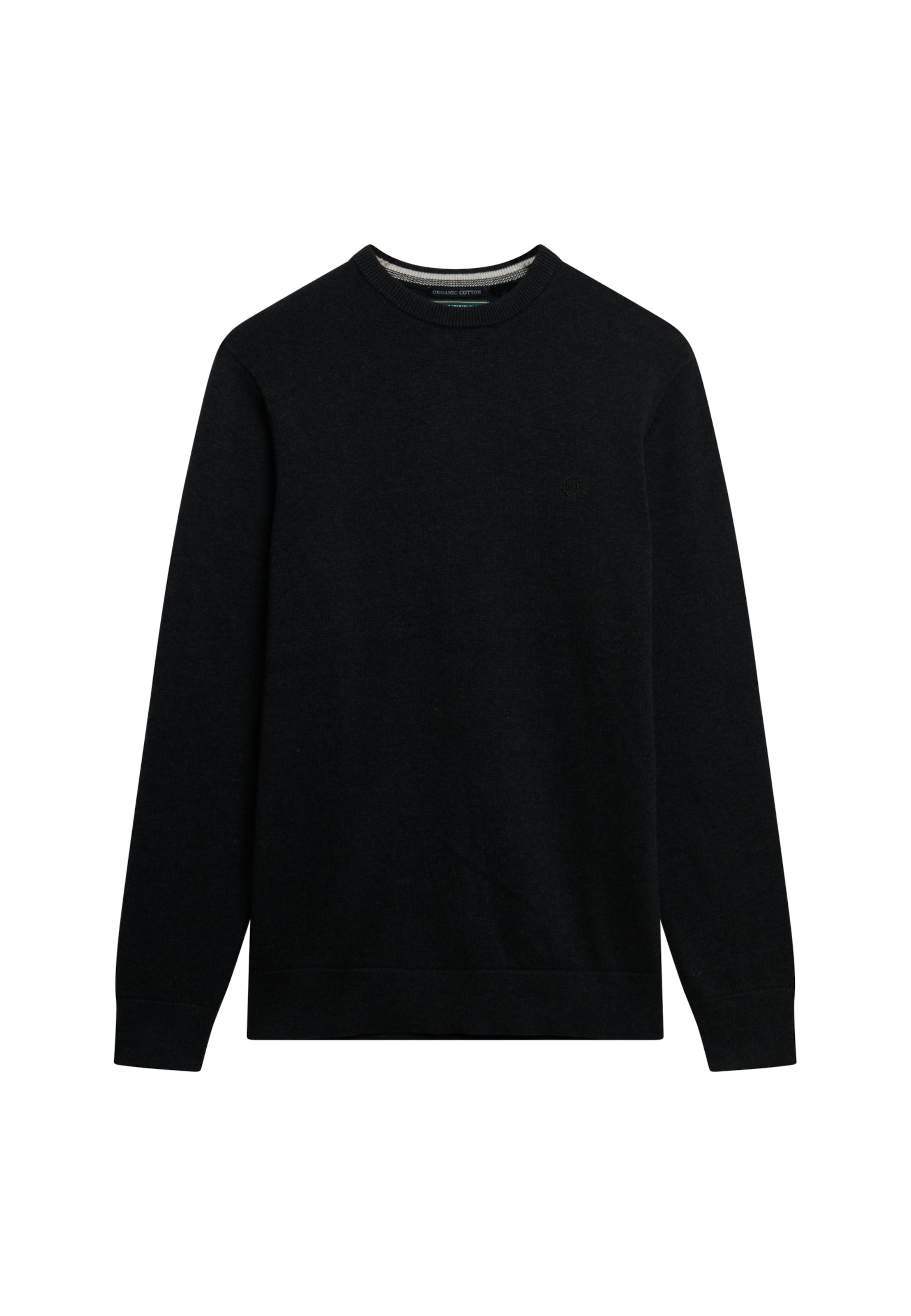 Superdry Strickpullover »ESSENTIALS COTTON JUMPER« aus Baumwolle, Relaxed Fit, mit Rundhalsausschnitt, melierte Optik