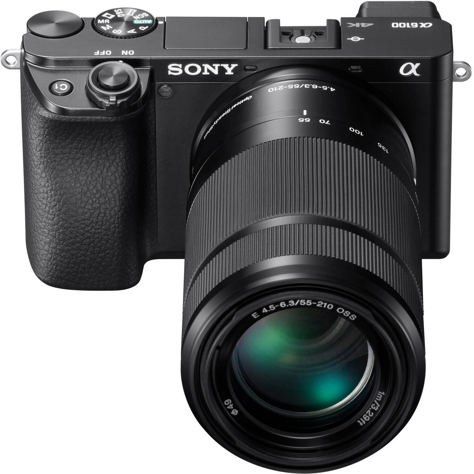 Sony Systemkamera »Alpha 6100 SELP1650 24,2 MP, + (Wi-Fi) SEL55210, mit SEL55210«, SELP1650, Kit NFC-Bluetooth-WLAN bei