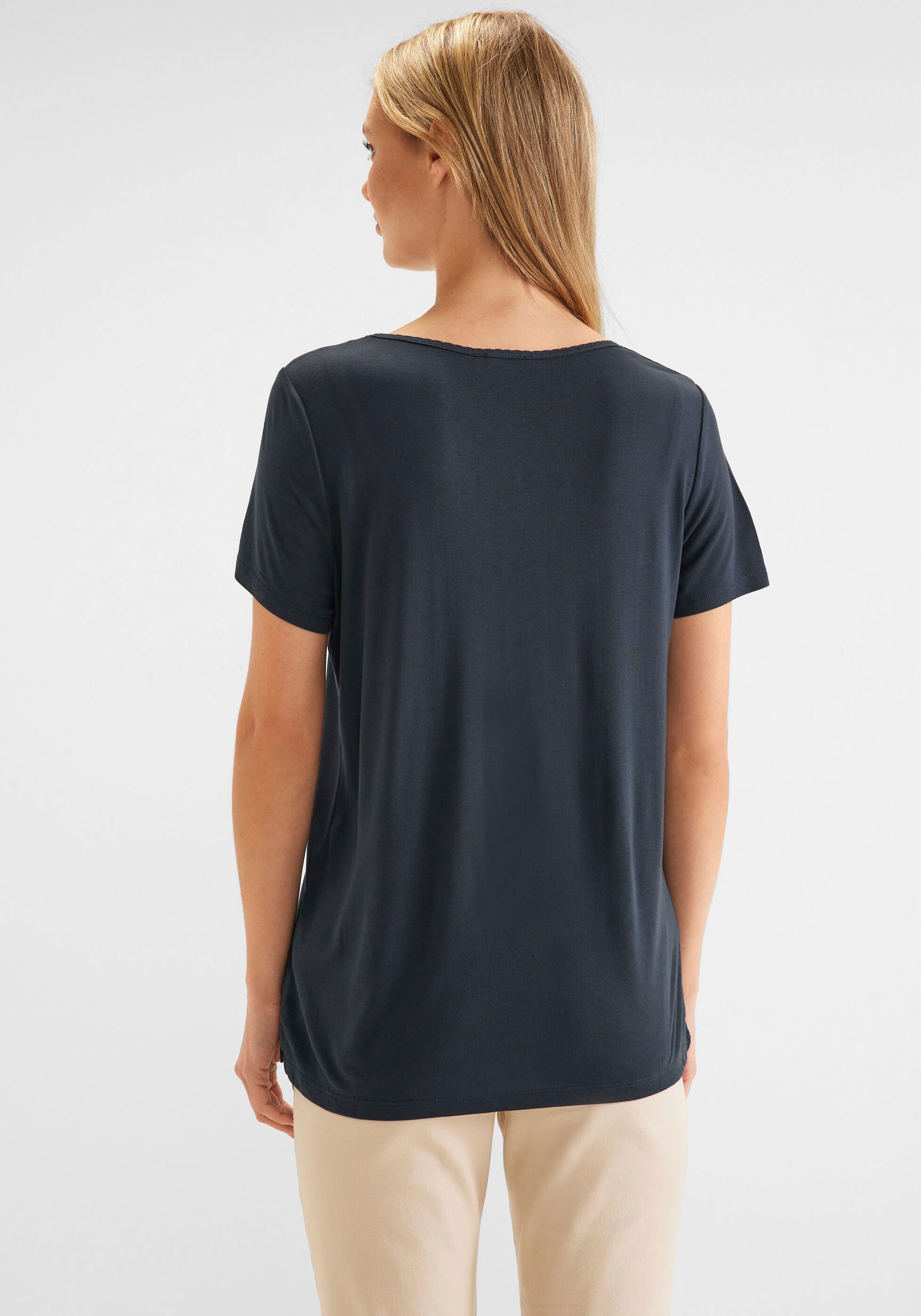 STREET ONE | T-Shirt, seitlichen online kaufen Schlitzen mit UNIVERSAL