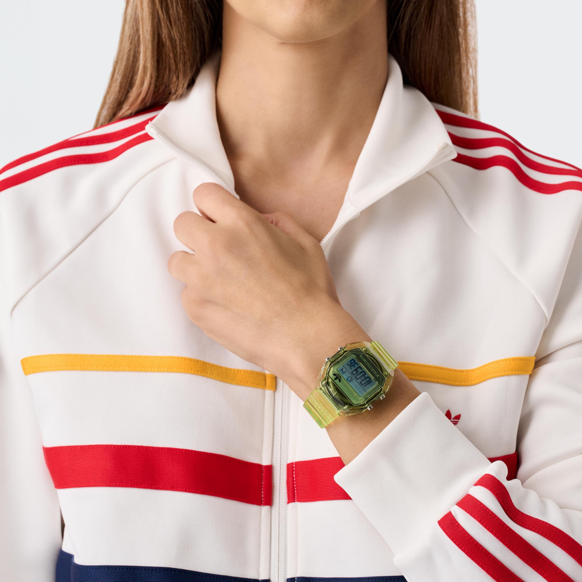 adidas Originals Digitaluhr »DIGITAL TWO CRYSTAL« Quarzuhr, Armbanduhr, Herrenuhr, Damenuhr, Resinarmband