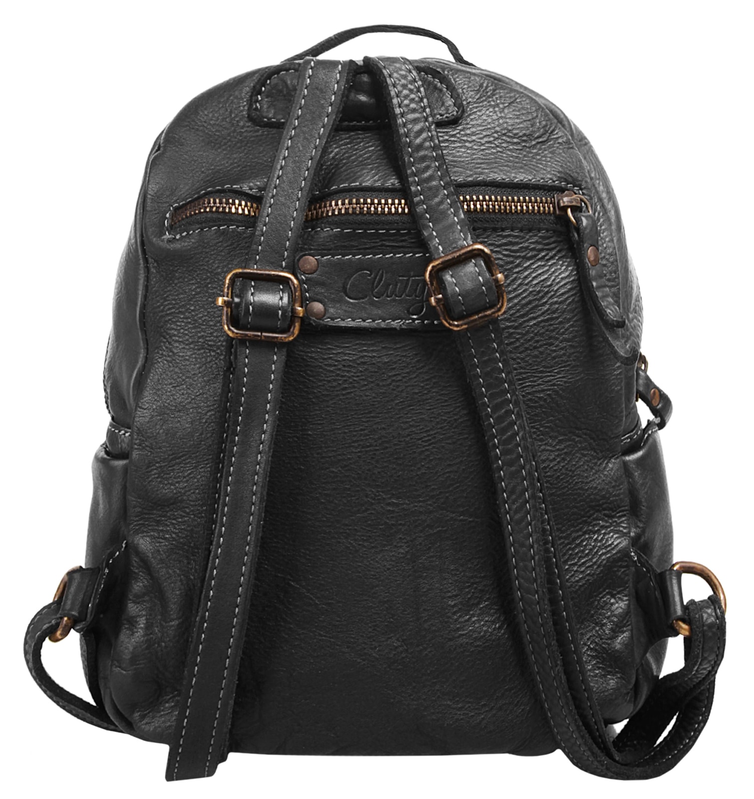 Cluty Cityrucksack, echt Leder, Made in Italy