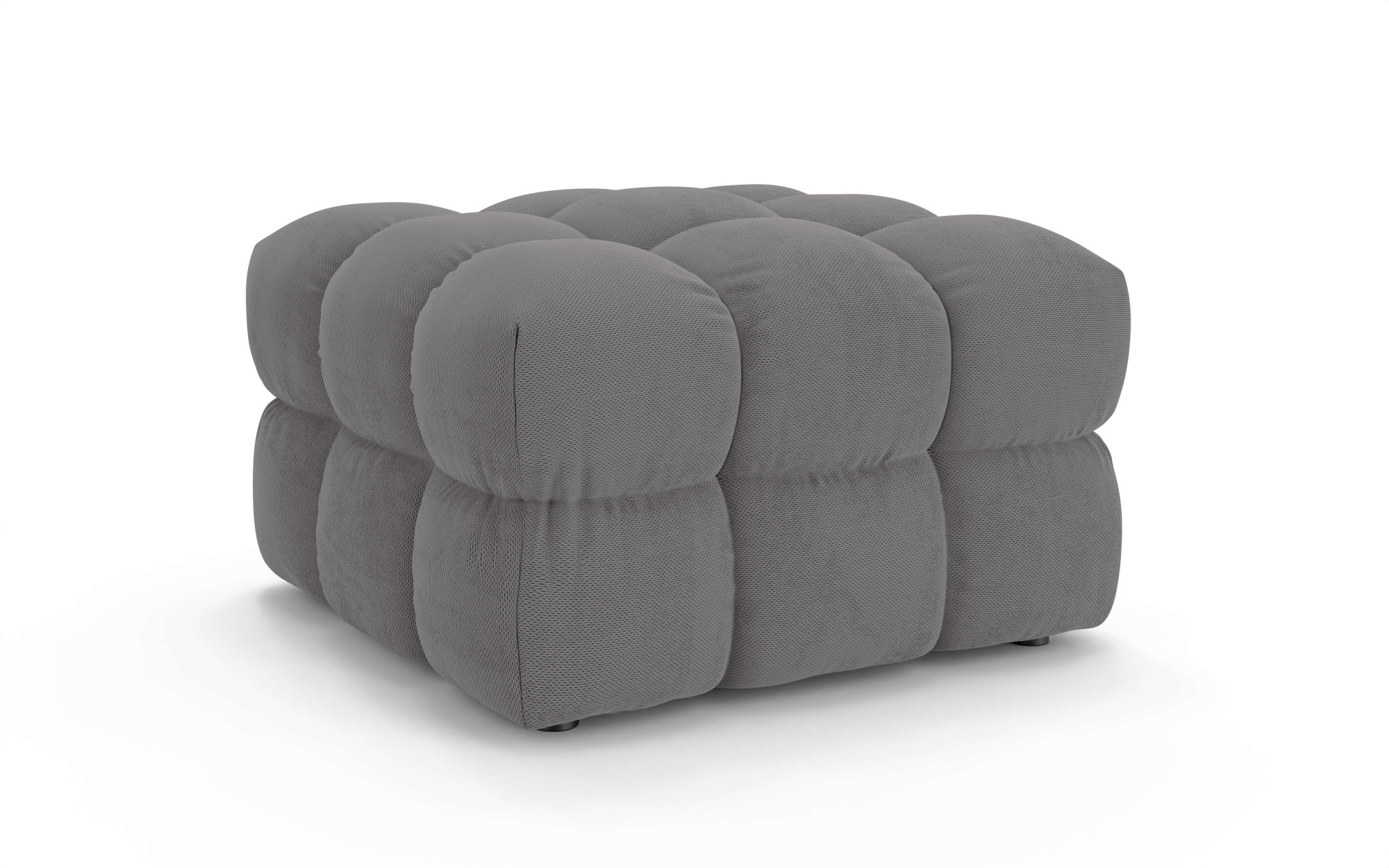 s.Oliver Polsterhocker »COBBO Sitzhocker Bubble-Optik, Maße B/T/H: 80/80/48 cm«, passend zum Sofa, moderne Steppung und hoher Sitzkomfort