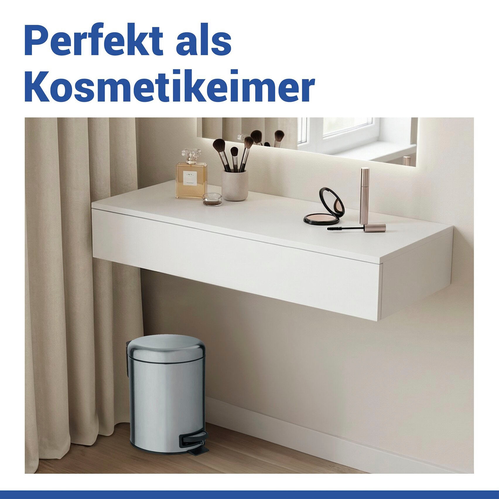 WENKO Kosmetikeimer »Leman« 5 Liter, BxTxH: 21x28x24 cm