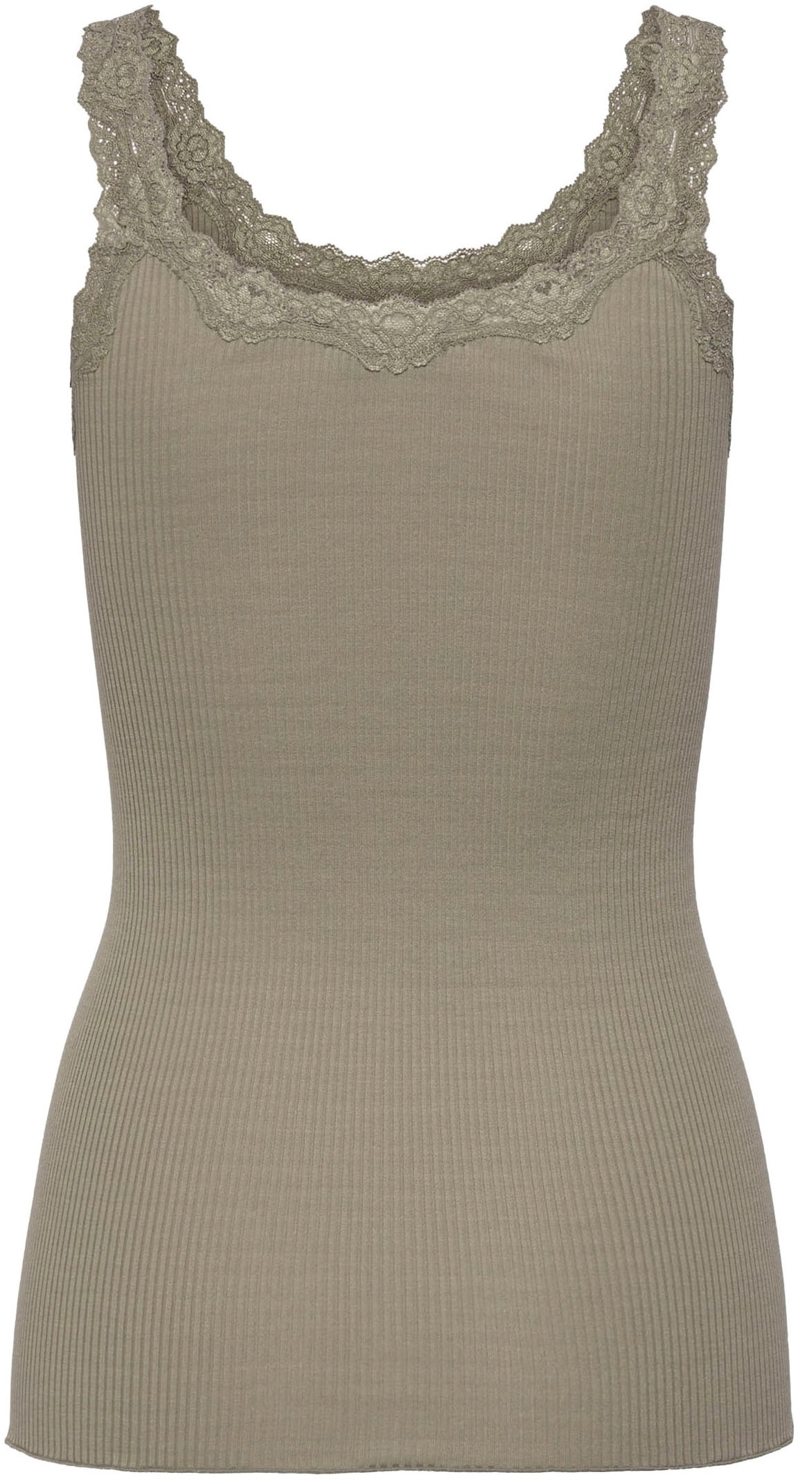 rosemunde Tanktop »Babette Silk Top«, wunderschöner, umgedrehter Vintage-Spitzenbesatz