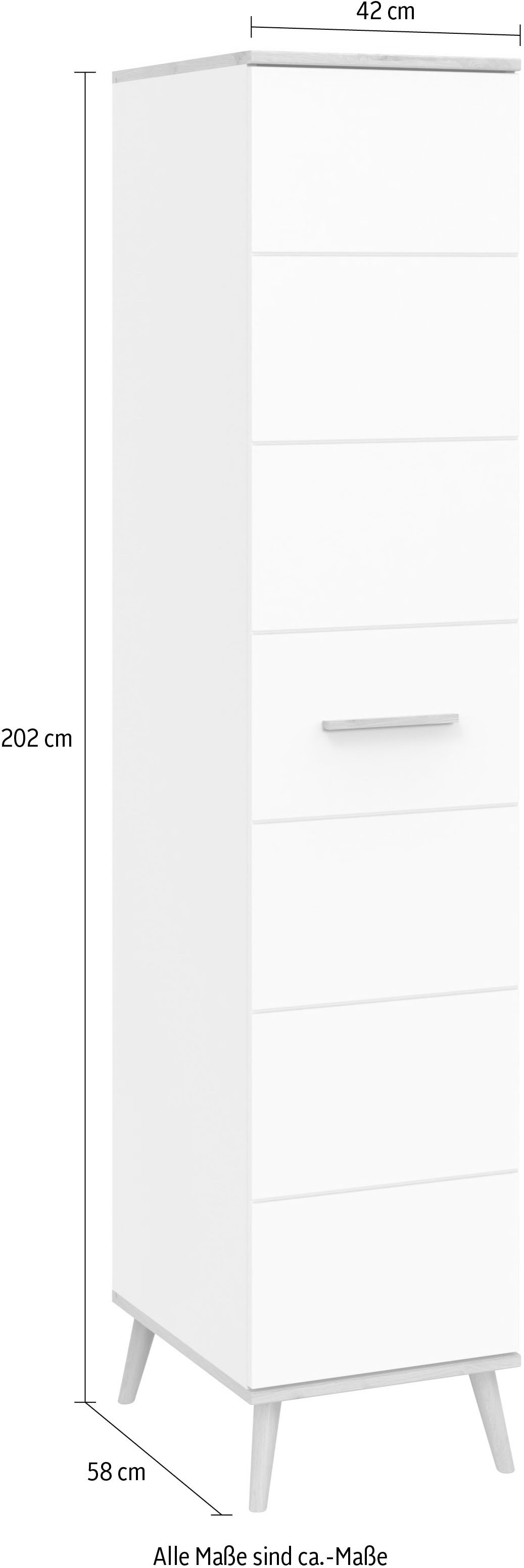 Wimex Kleiderschrank »Fehmarn« Mit Massivholzfüßen