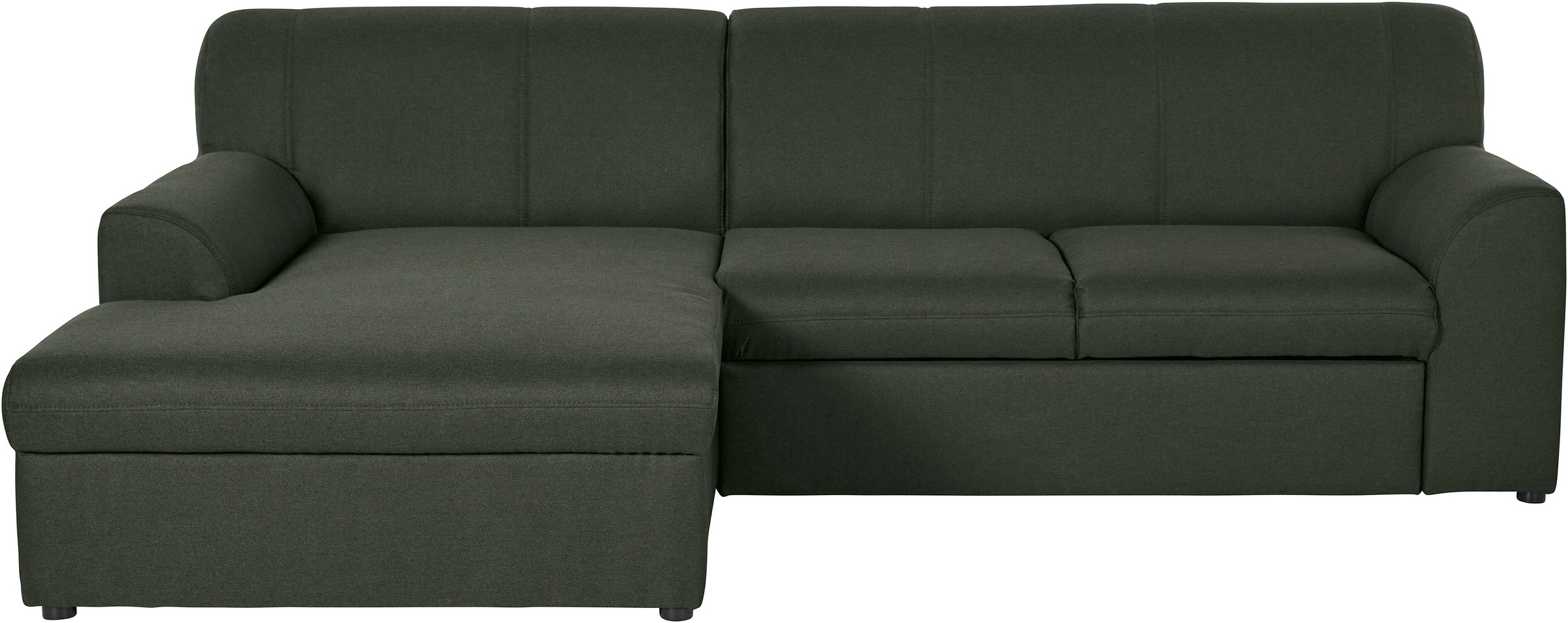 DOMO collection Ecksofa »Topper, elegant und zeitlos, kompaktes Stellmaß 245/155cm, L-Form«, mit Recamiere, wahlweise mit Schlaffunktion