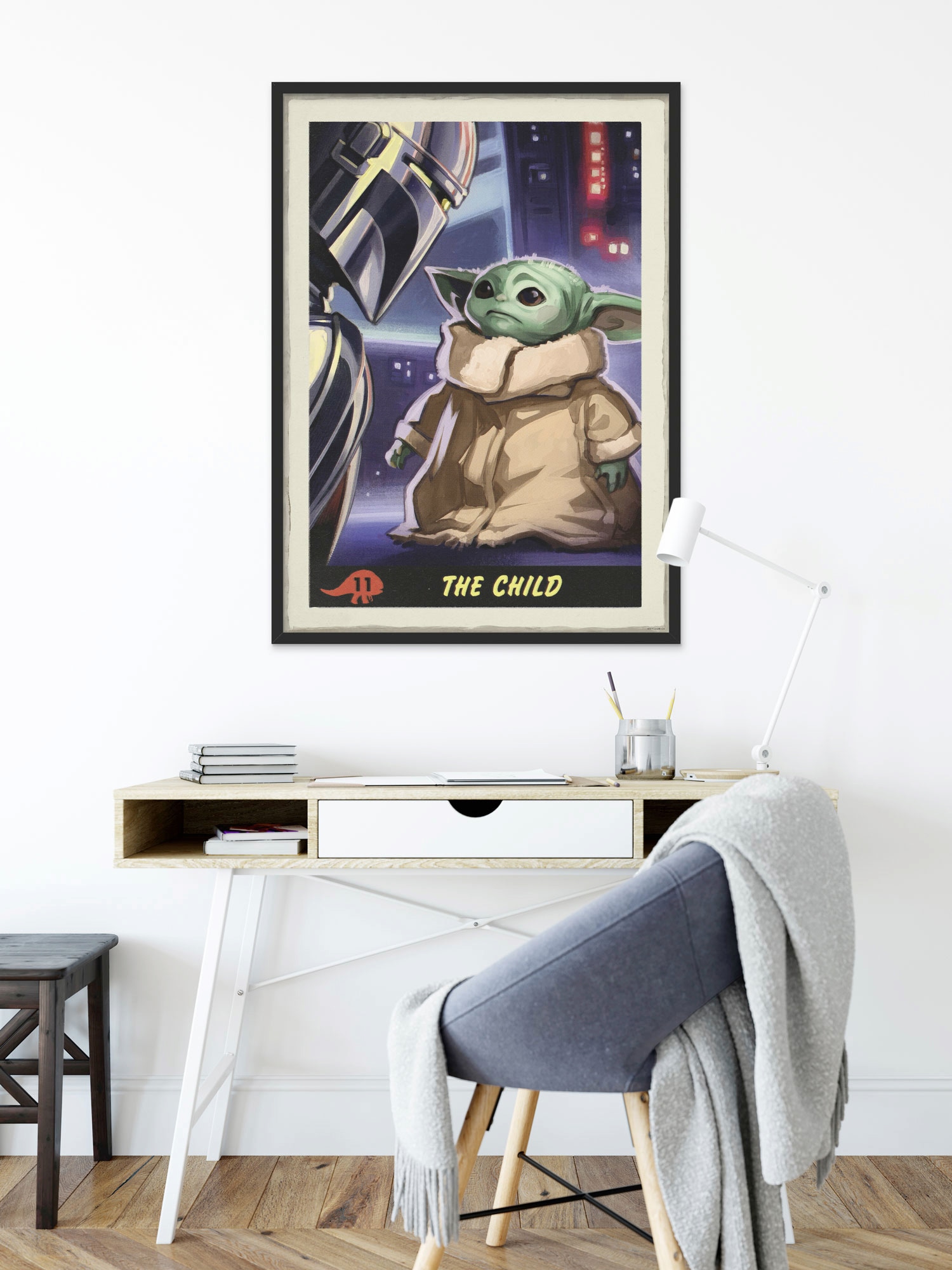 Komar Bild »Mandalorian The Child Trading Card« Disney | Star Wars 1 Stk. tlg. Wandbild zur Dekoration im Kinderzimmer - ohne Rahmen