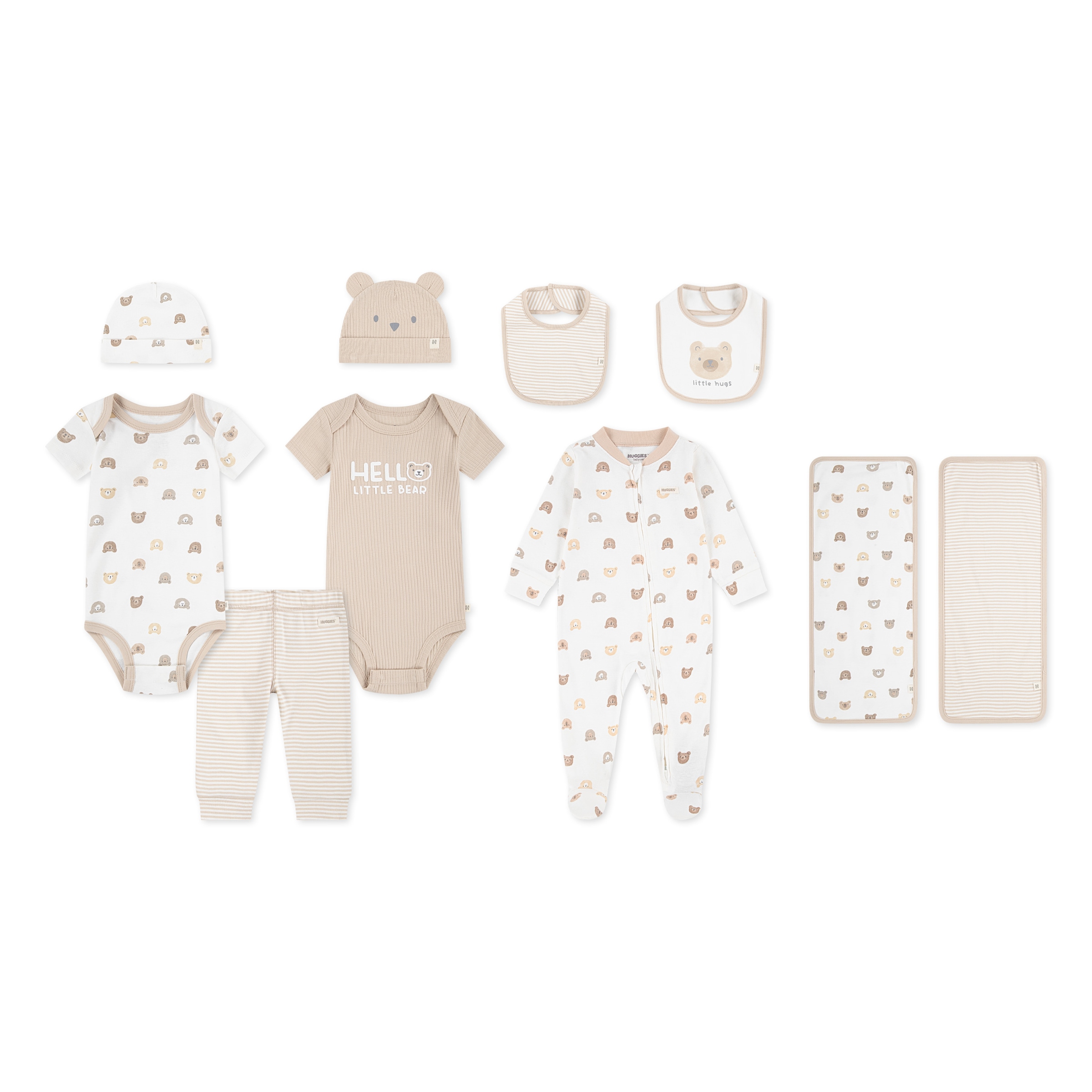 HUGGIES babywear Neugeborenen-Geschenkset »HGHN 10PC GIFT BOX SET« Set, 10 Stk. mit Bärchenmotiven