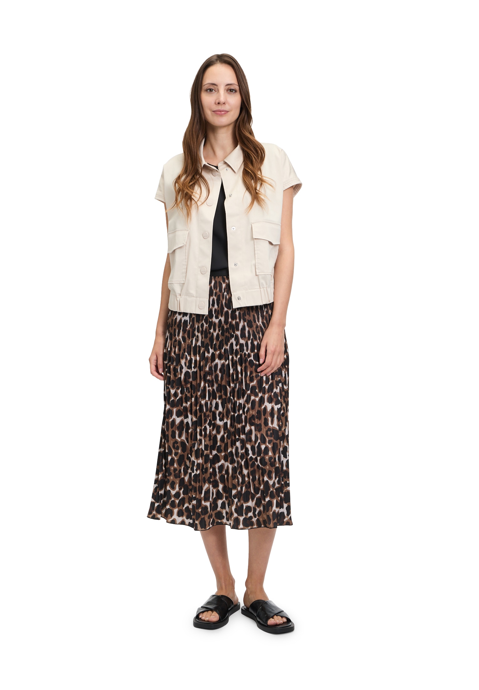 Betty&Co Plisseerock »Plisseerock mit Animalprint«