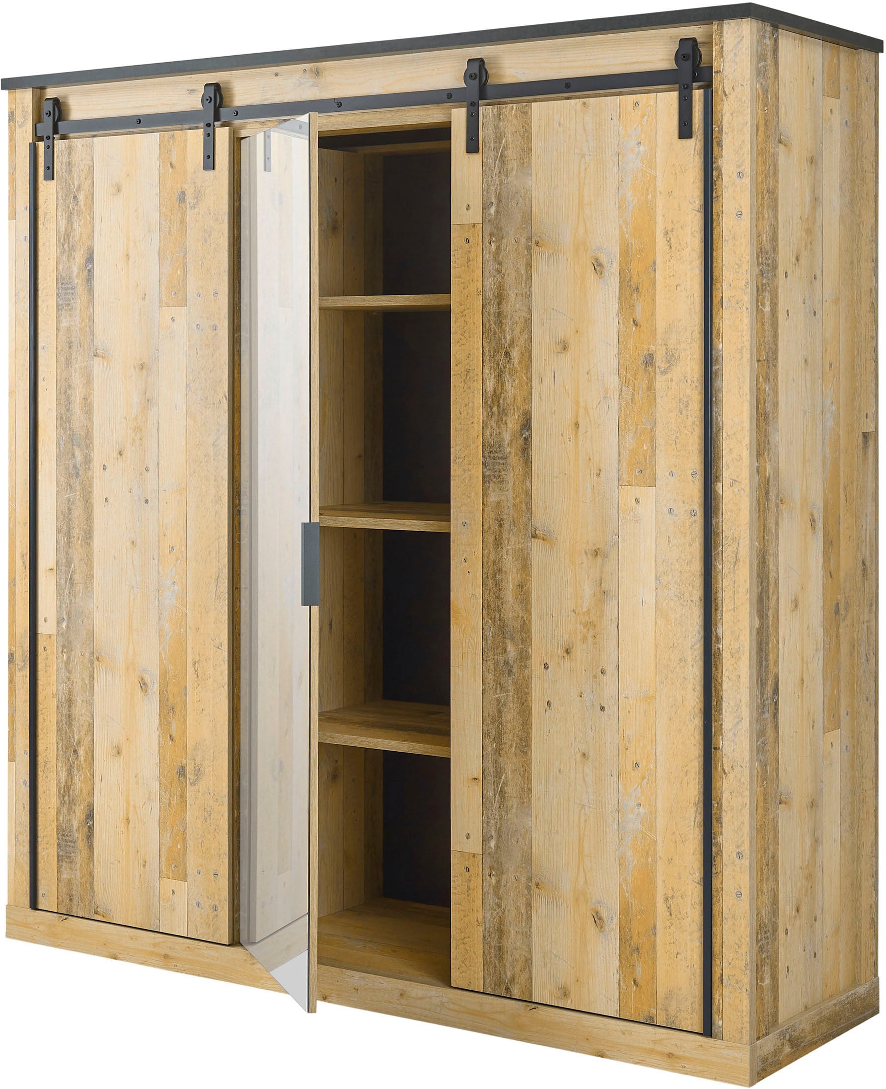 Home affaire Schlafzimmer-Set »SHERWOOD«, (6 tlg.), Liegefläche 180x200cm, Schrank 3-trg. 201cm breit