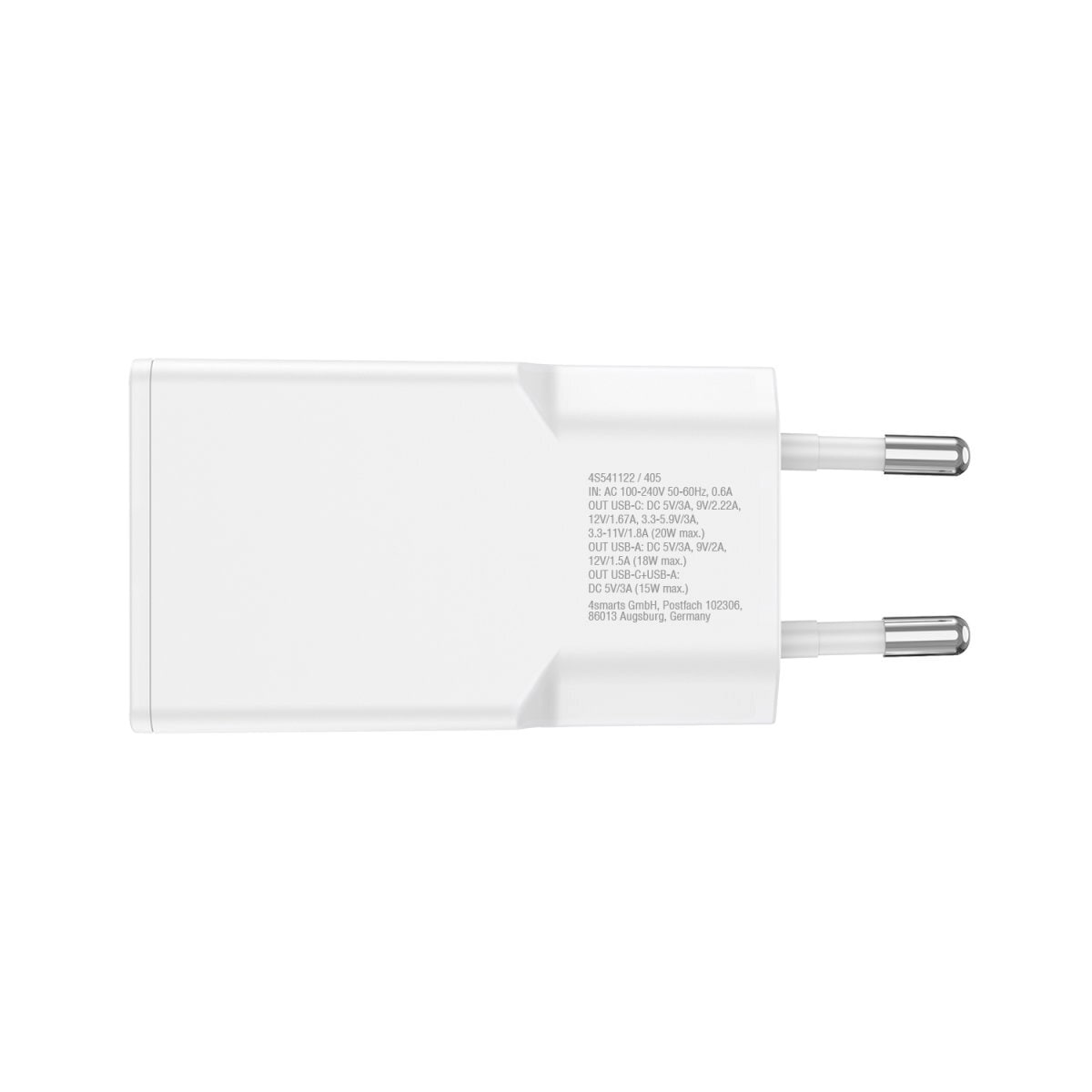 4smarts USB-Ladegerät »Netzladegerät PDPlug Slim Duos 30 W GaN 1C+1A«