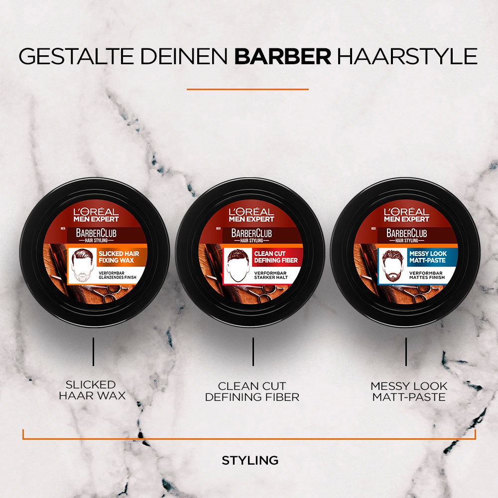 L'ORÉAL PARIS MEN EXPERT Haarwachs »Barber Club Slicked Hair Fixing Wax«