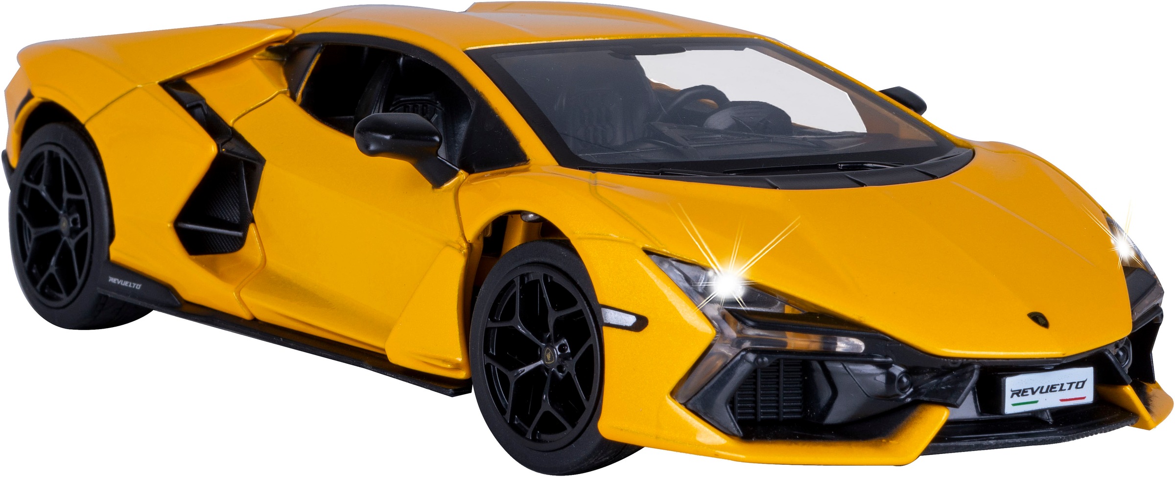 Jamara Spielzeug-Auto »Diecast, Lamborghini Revuelto gelb inkluisve Batterien« LED Licht; Maßstab 1:24