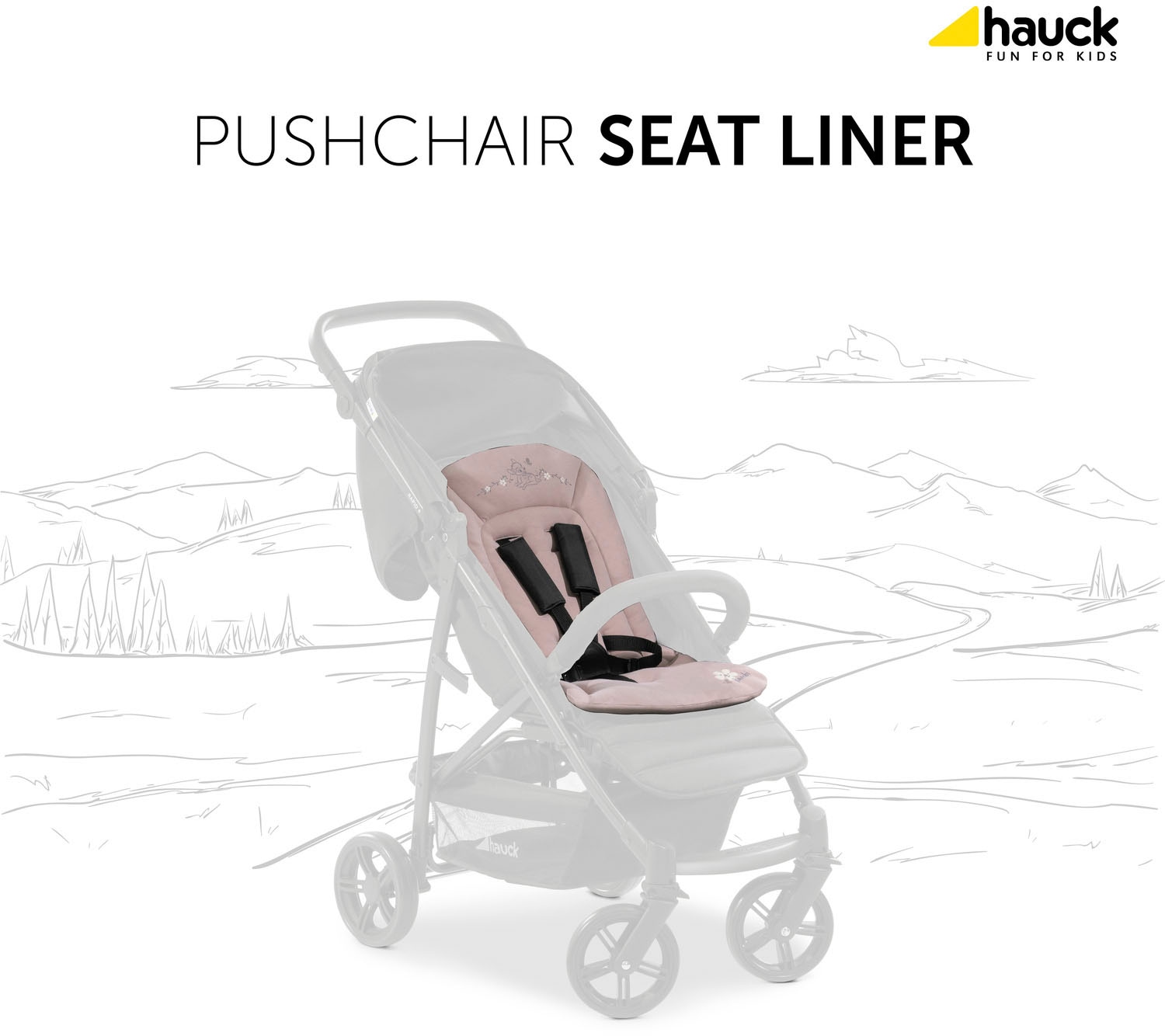 Hauck Kinderwagen-Sitzauflage »Seat Liner, Bambi Rose«