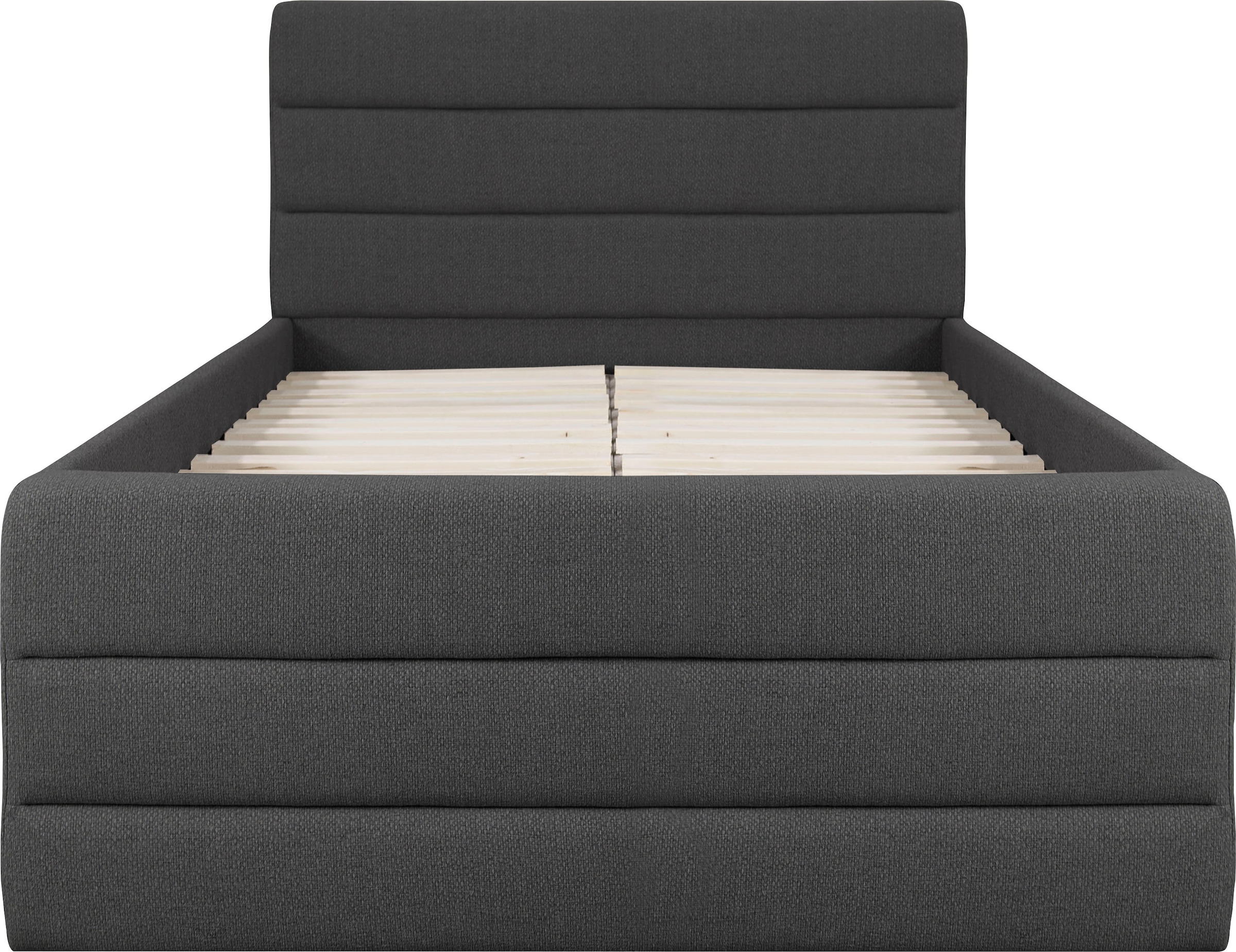 OTTO products Polsterbett »Merrit«, Quernaht im Kopf- und Fußteil, in 5 Breiten, auch in 220 cm Länge