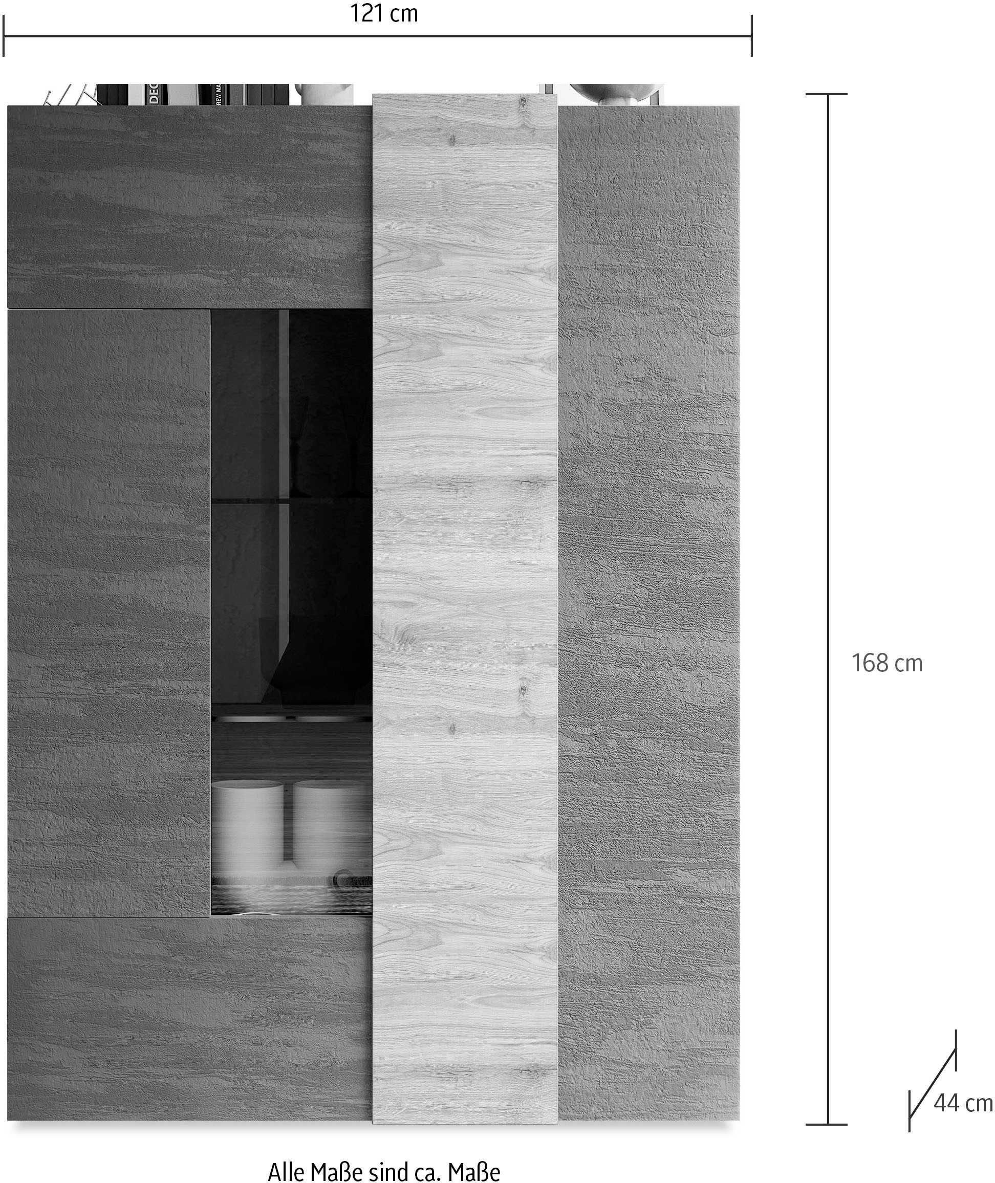 INOSIGN Vitrine »Venus, Strauraumvitrine«, Höhe 168 cm