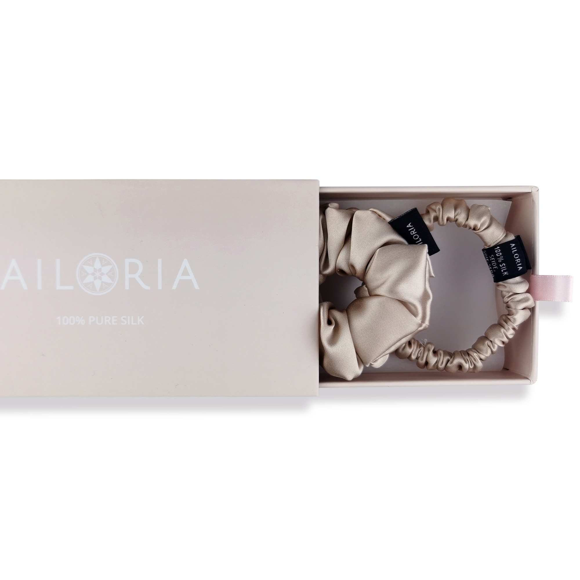 AILORIA Seidentuch »Set Scrunchies S und M aus Seide DOUX«