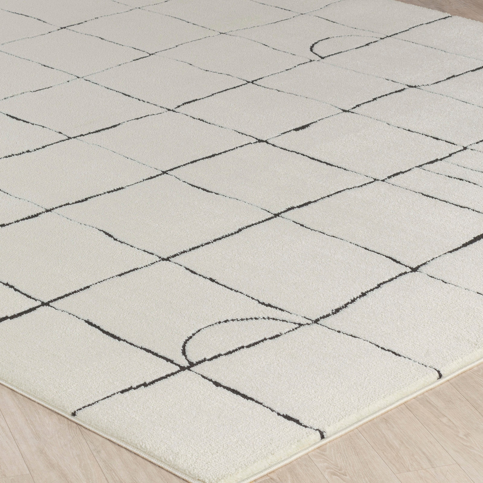 Livabliss Teppich »INCHON« rechteckig 14 mm Höhe Skandi Design, Modern Boho Kurzflor Wohnzimmerteppich, Schlafzimmer