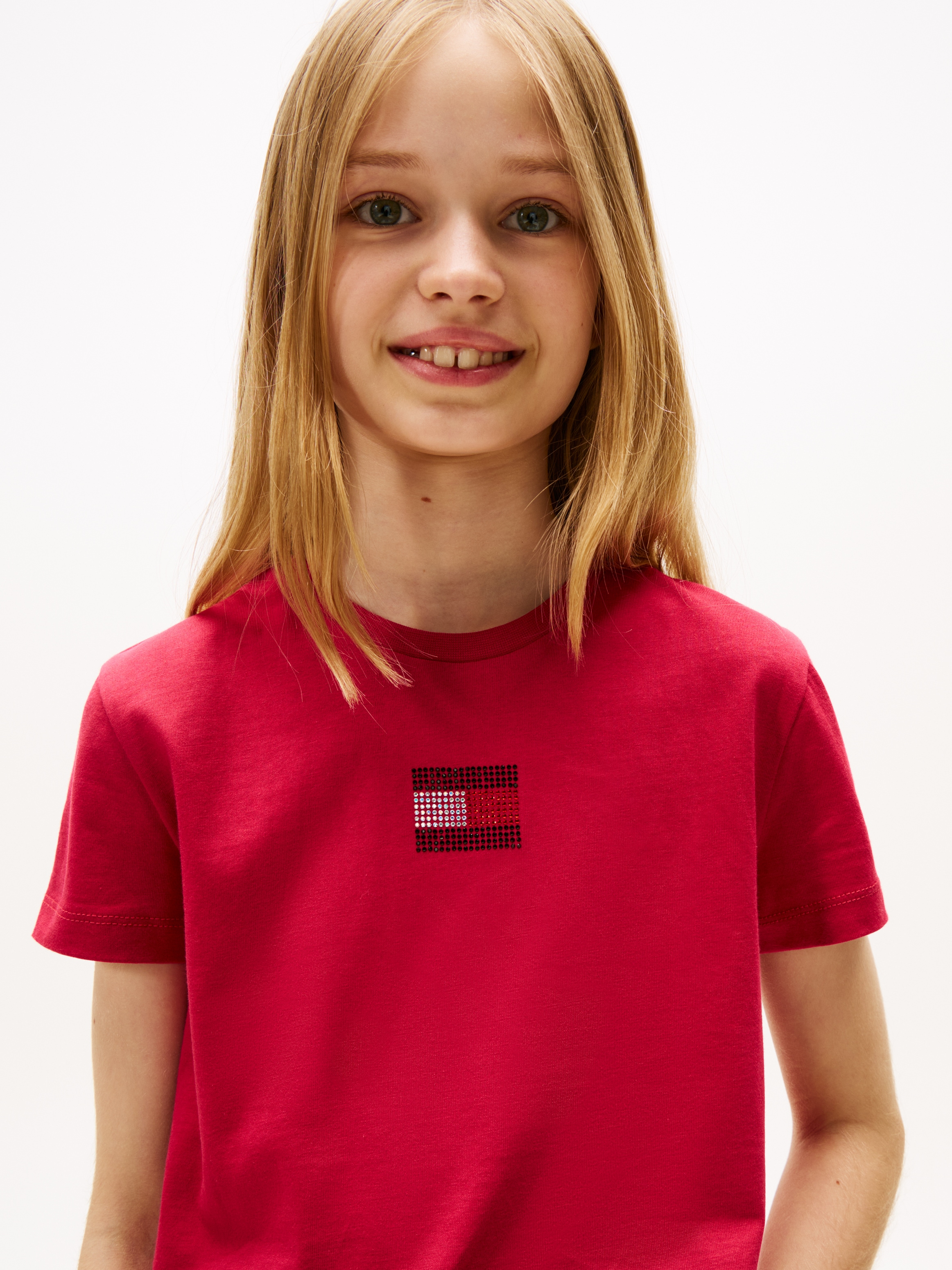 Tommy Hilfiger T-Shirt »RHINE STONE FLAG TEE S/S« Kinder bis 16 Jahre