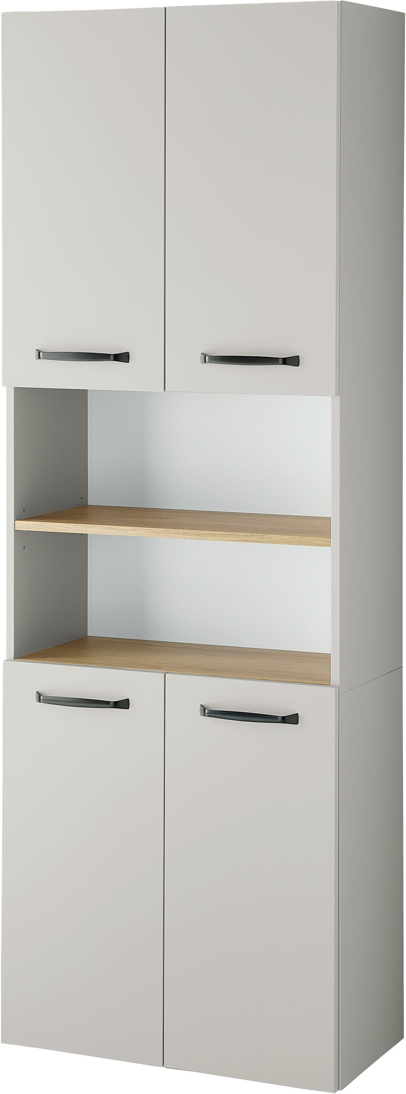 Saphir Hochschrank »Quickset 500, Badschrank 61,6 cm breit, 4 Türen« 4 Einlegeböden, 1 offenes Fach, Badezimmer-Hochschrank