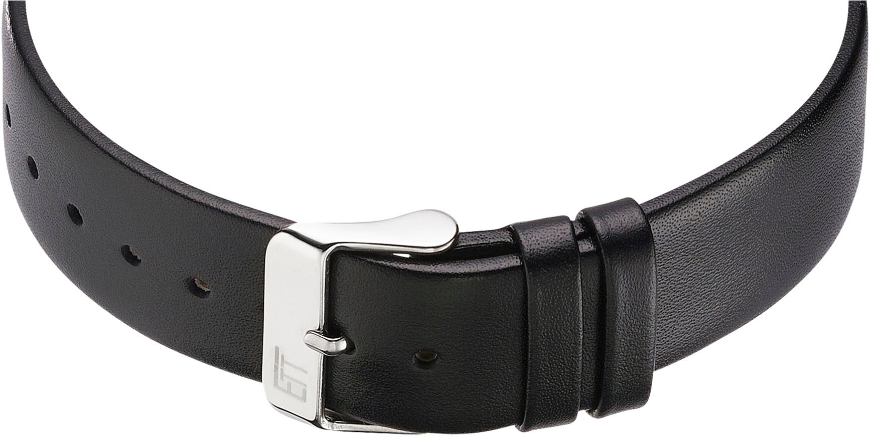 ETT Funkuhr »Station Watch«, Armbanduhr, Damenuhr, Solar, Lederarmband