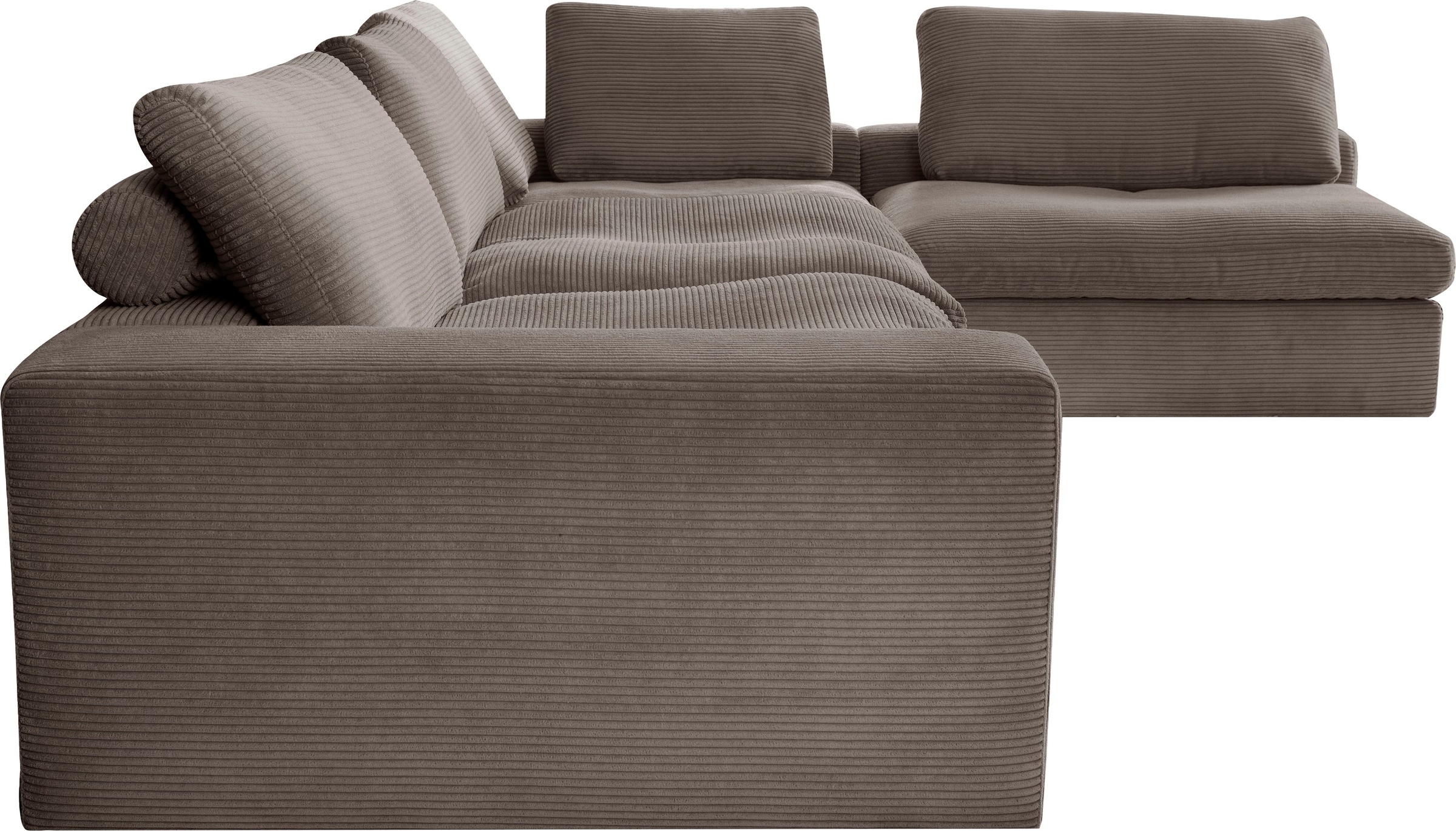 alina Ecksofa »Sandy«, mit losen Sitz und Rückenkissen, in modernem Cordstoff