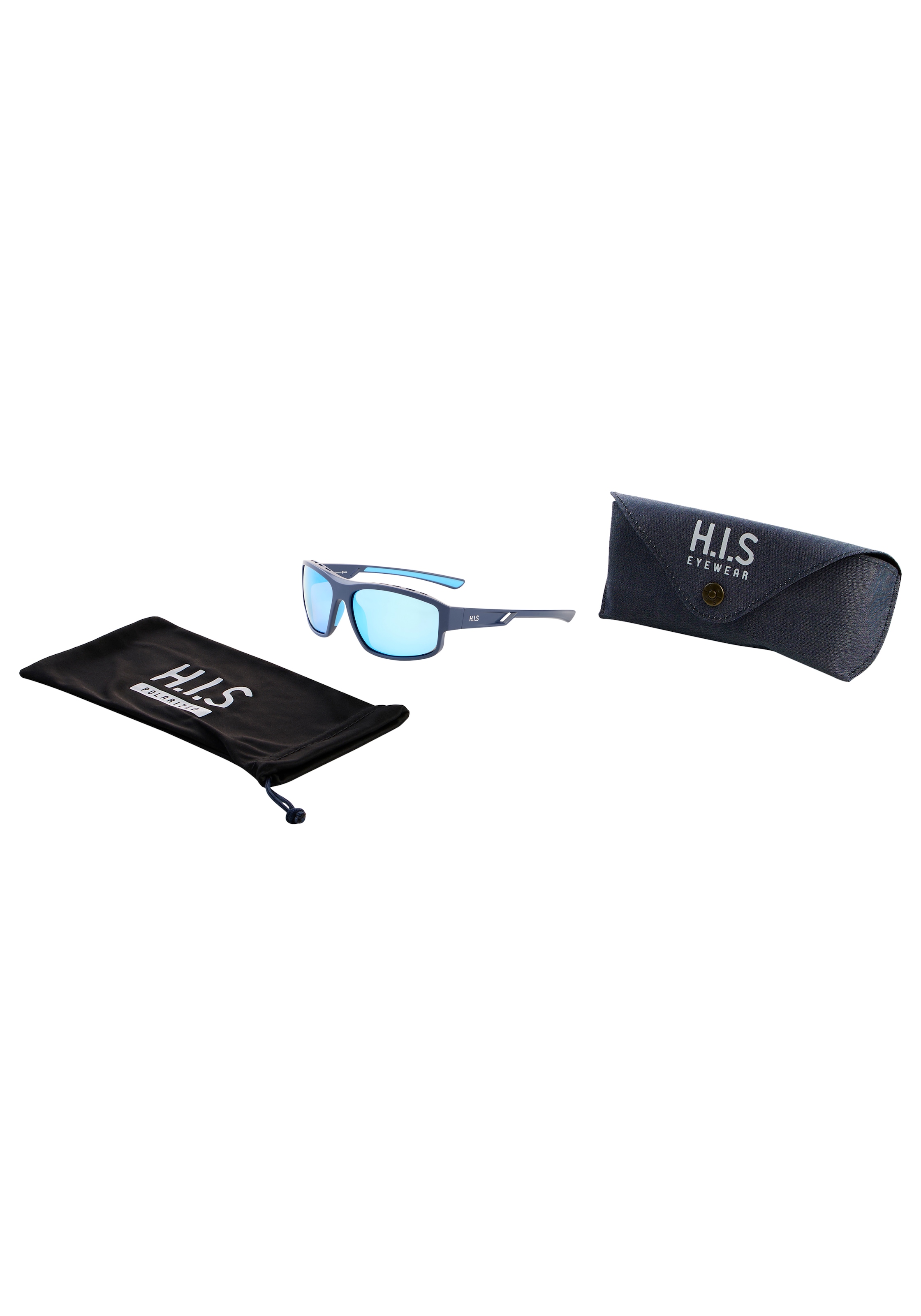 H.I.S Sonnenbrille »mit hochwertigen, blauverspiegelt polarisierende Gläser« 3 Stk. Vollrandrahmen, ovale Form, für SIE und IHN