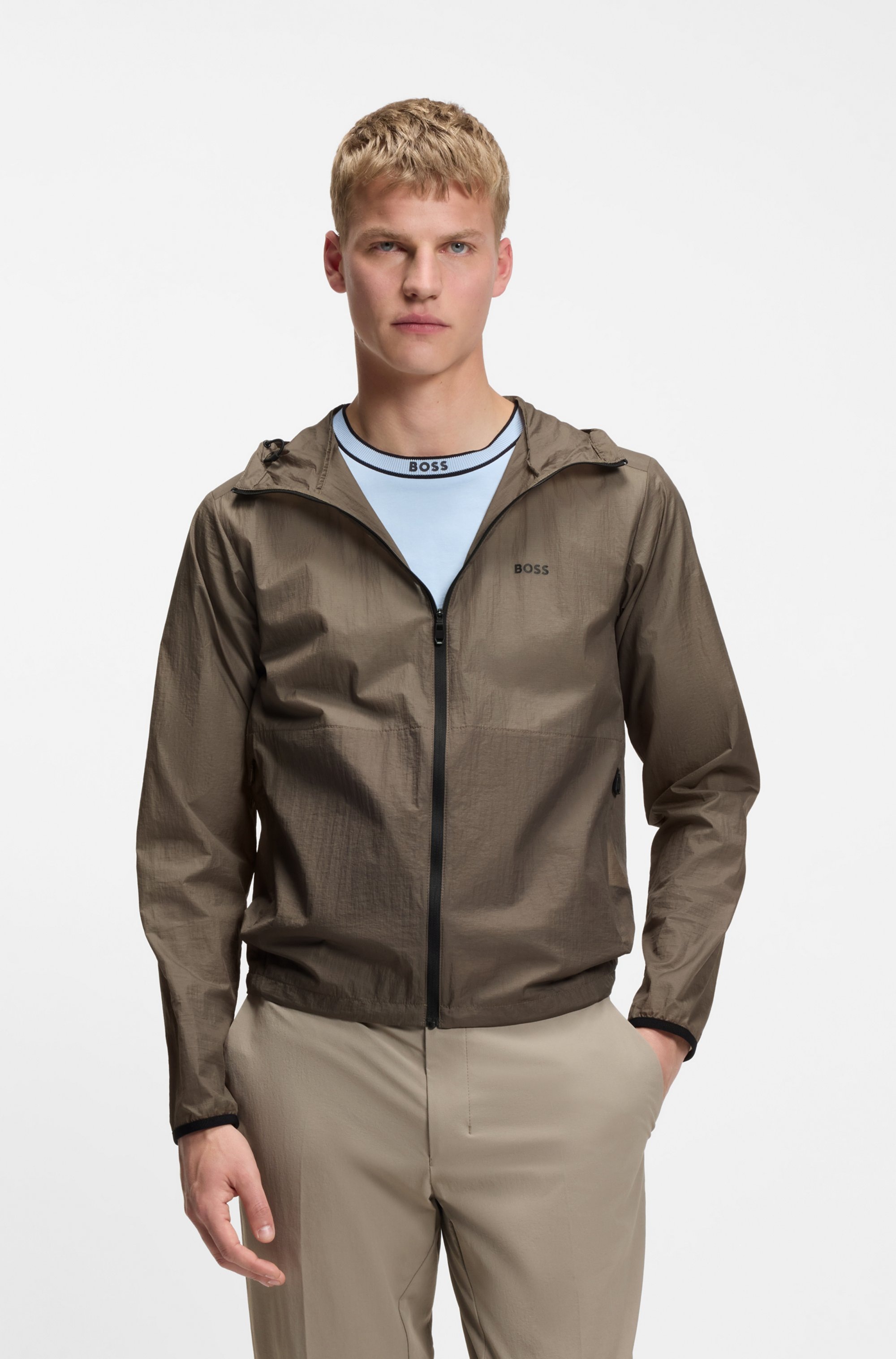 BOSS GREEN Windbreaker »Airynix JT« mit Kapuze sommerliche Qualität, Regular Fit, Kapuze