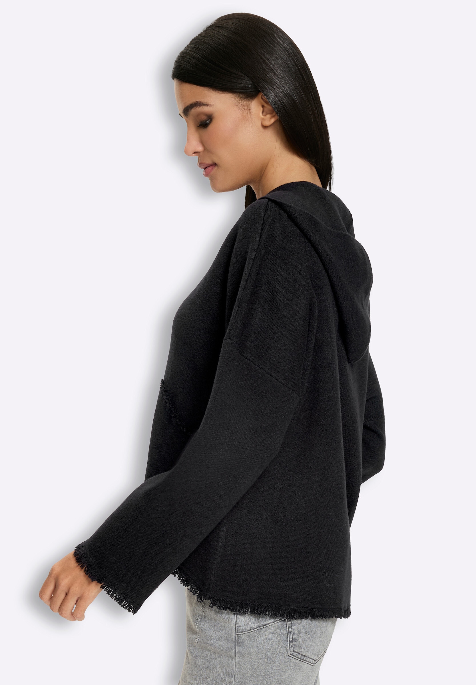 heine Strickjacke »Strickjacke Kapuzenstrickjacke im Oversize-Stil«