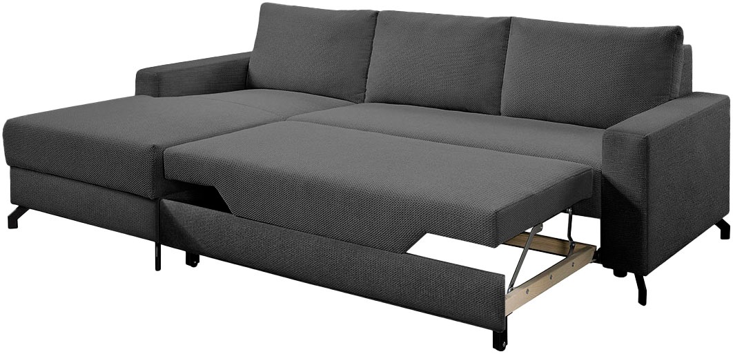 exxpo - sofa fashion Ecksofa »Quattro L-Form, B/T: 247/162 cm«, wahlweise mit Bettfunktion, Bettkasten