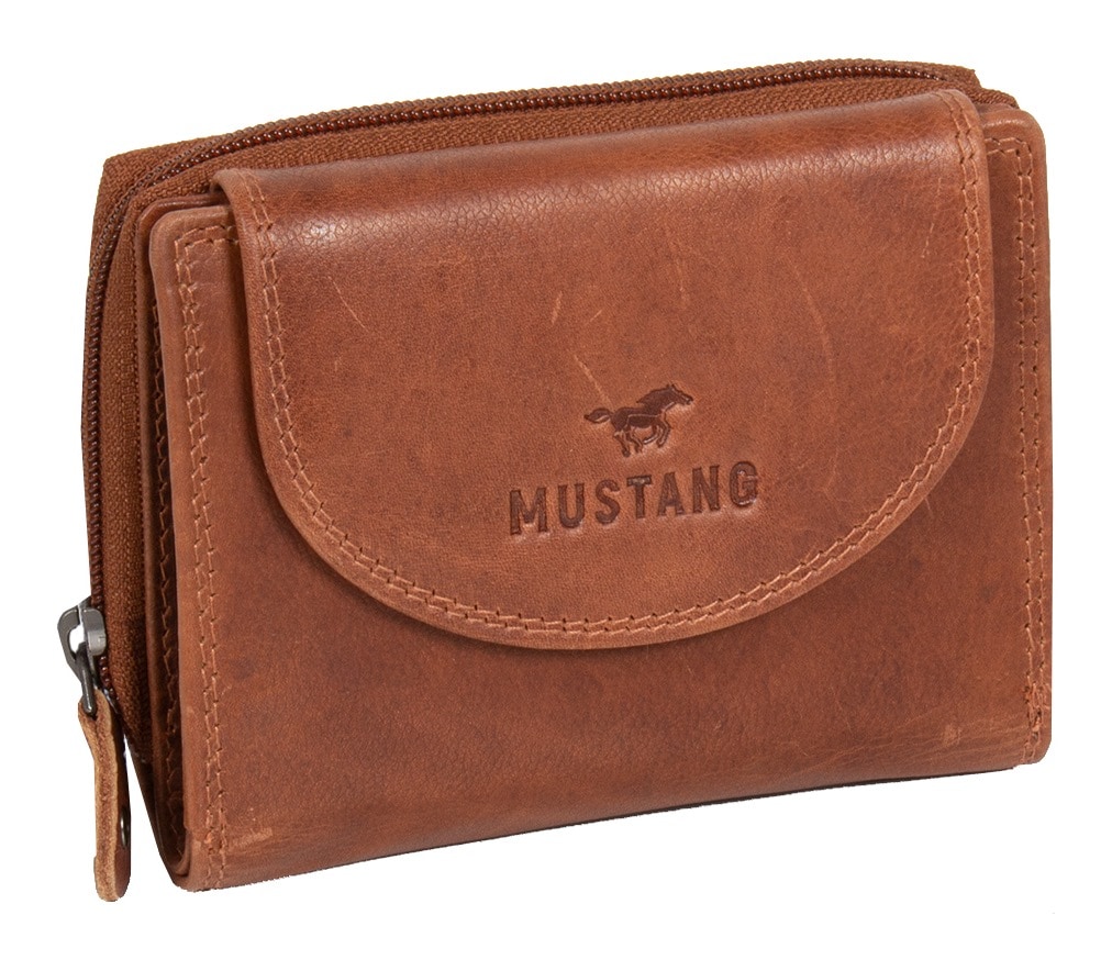 MUSTANG Geldbörse »Udine leather wallet top opening«, im praktischen Format