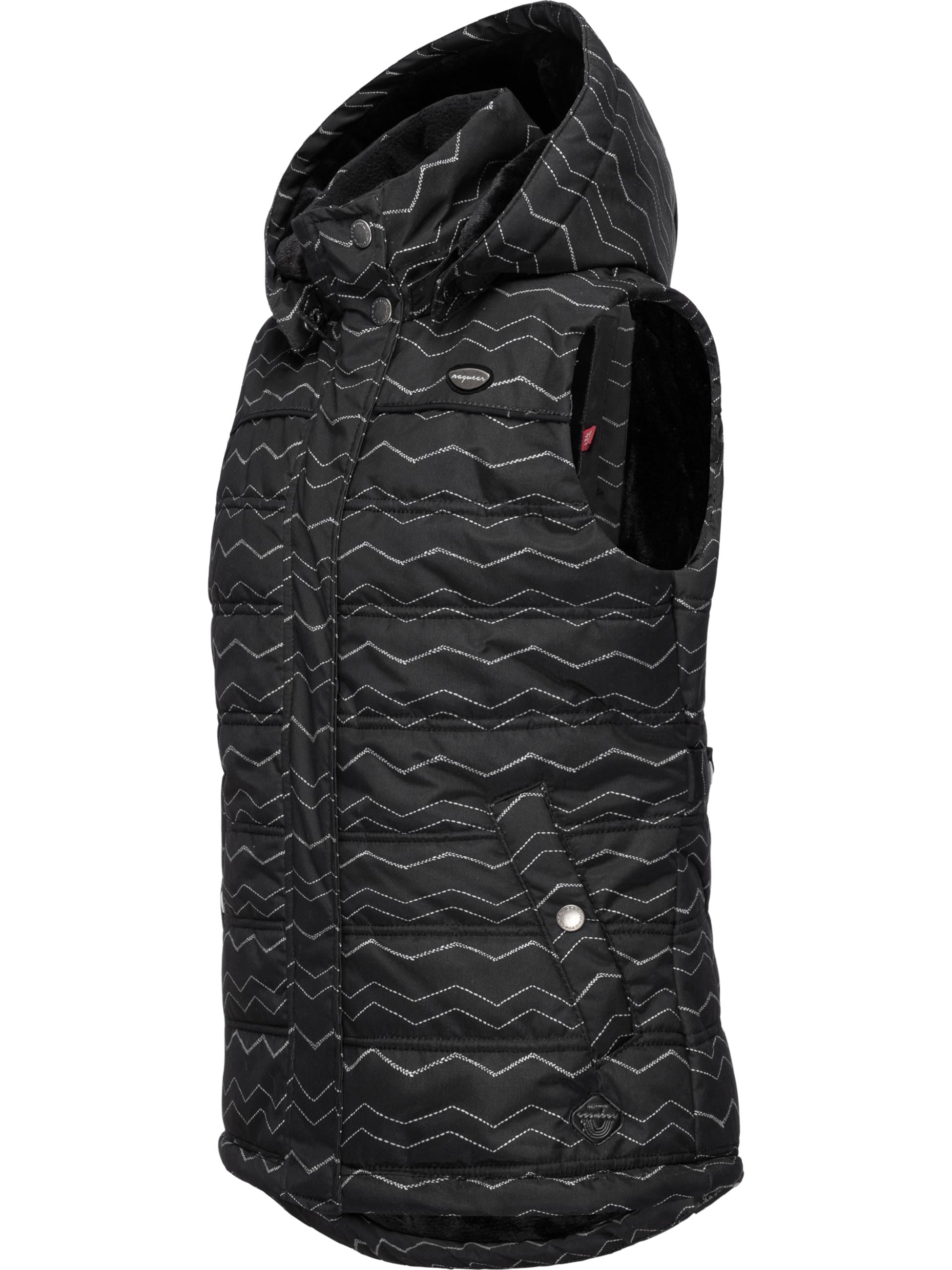 Ragwear Steppjacke »Steppweste Marrin Chevron«, mit Kapuze, sportliche Outdoor-Weste mit...