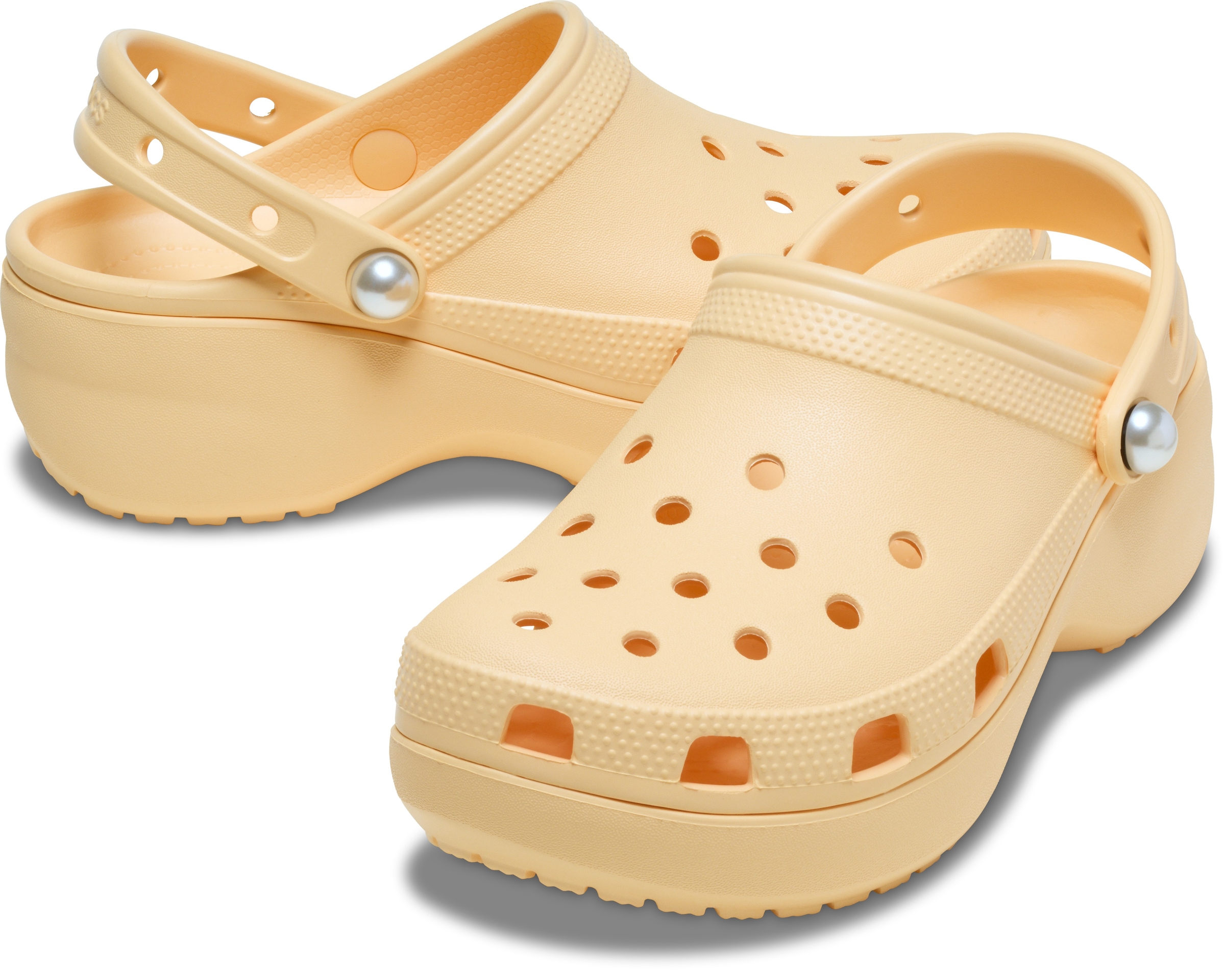 Crocs Clog »Classic Platform Pearl Clog«, Plateaschuh, Sandale mit Zierperlen