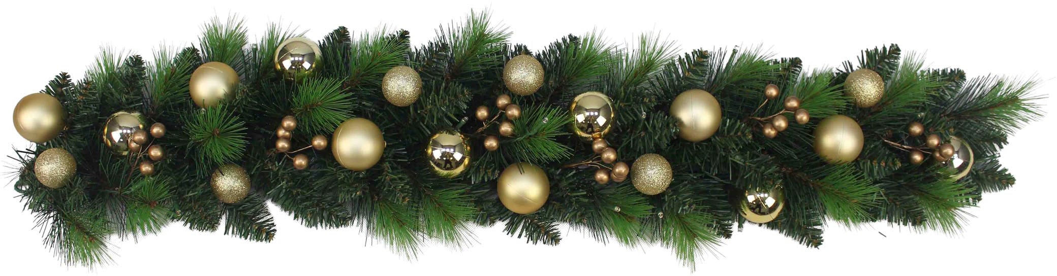 näve LED Dekoobjekt »Noel, Weihnachtsdeko, Länge ca. 100 cm«, Weihnachtsranke mit Kugeln und Beeren, Batteriebetrieb