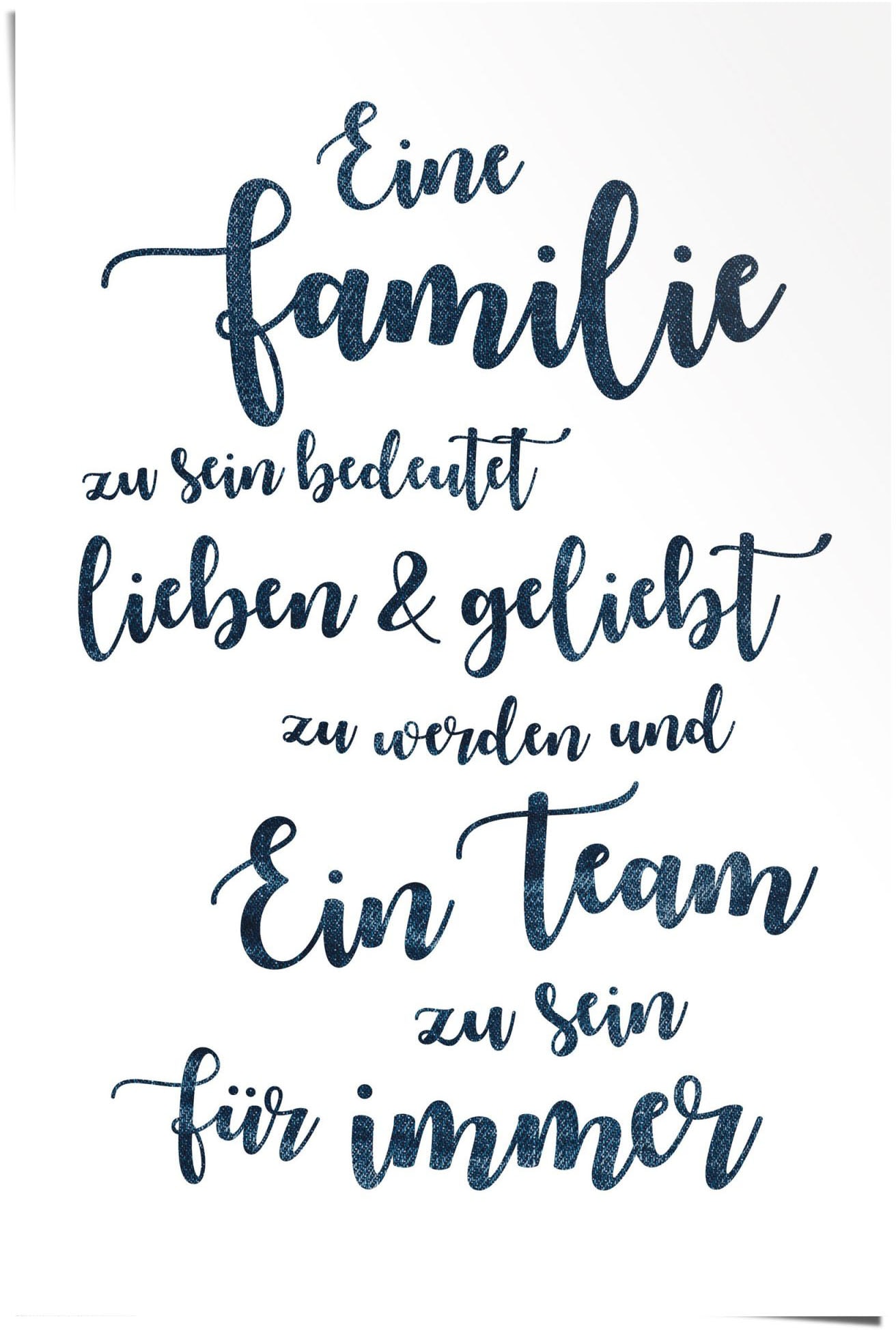 Reinders! Poster »Eine Familie, ein (1 Raten Team«, St.) auf bestellen