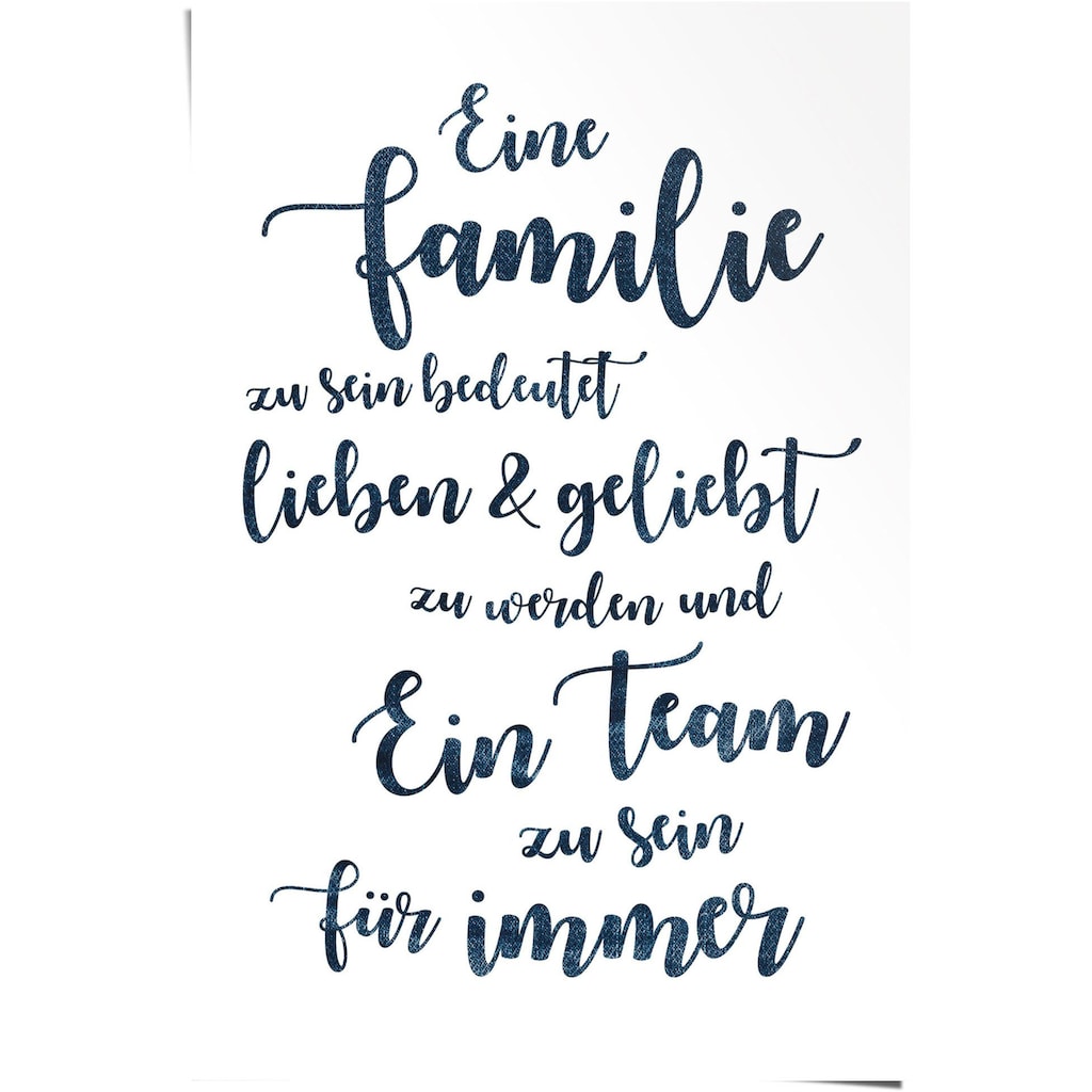 Reinders! Poster »Eine Familie, ein Team«, (1 St.)