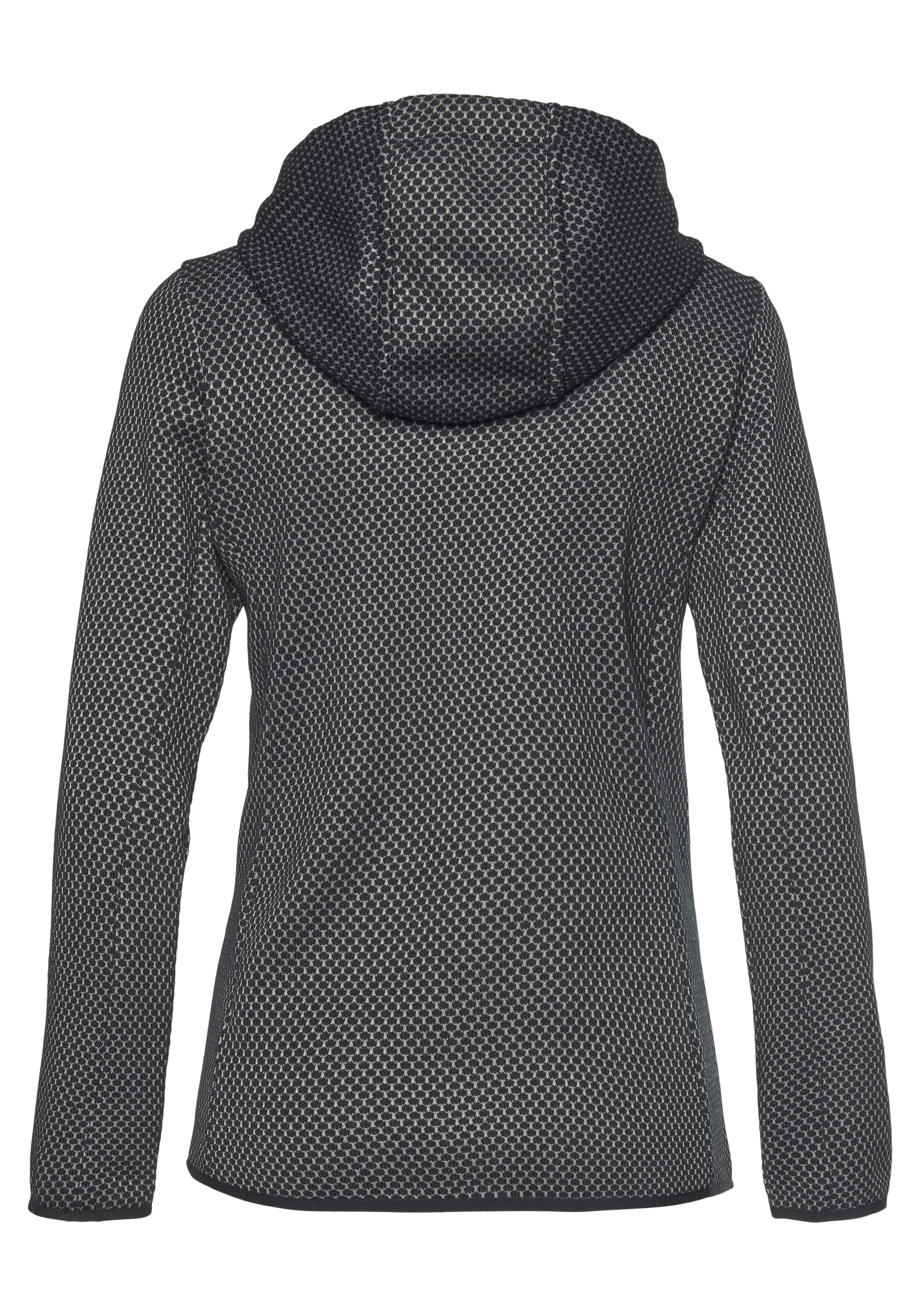CMP Strickfleecejacke, mit Kapuze, Wärmend & windabweisend & Atmungsaktiv