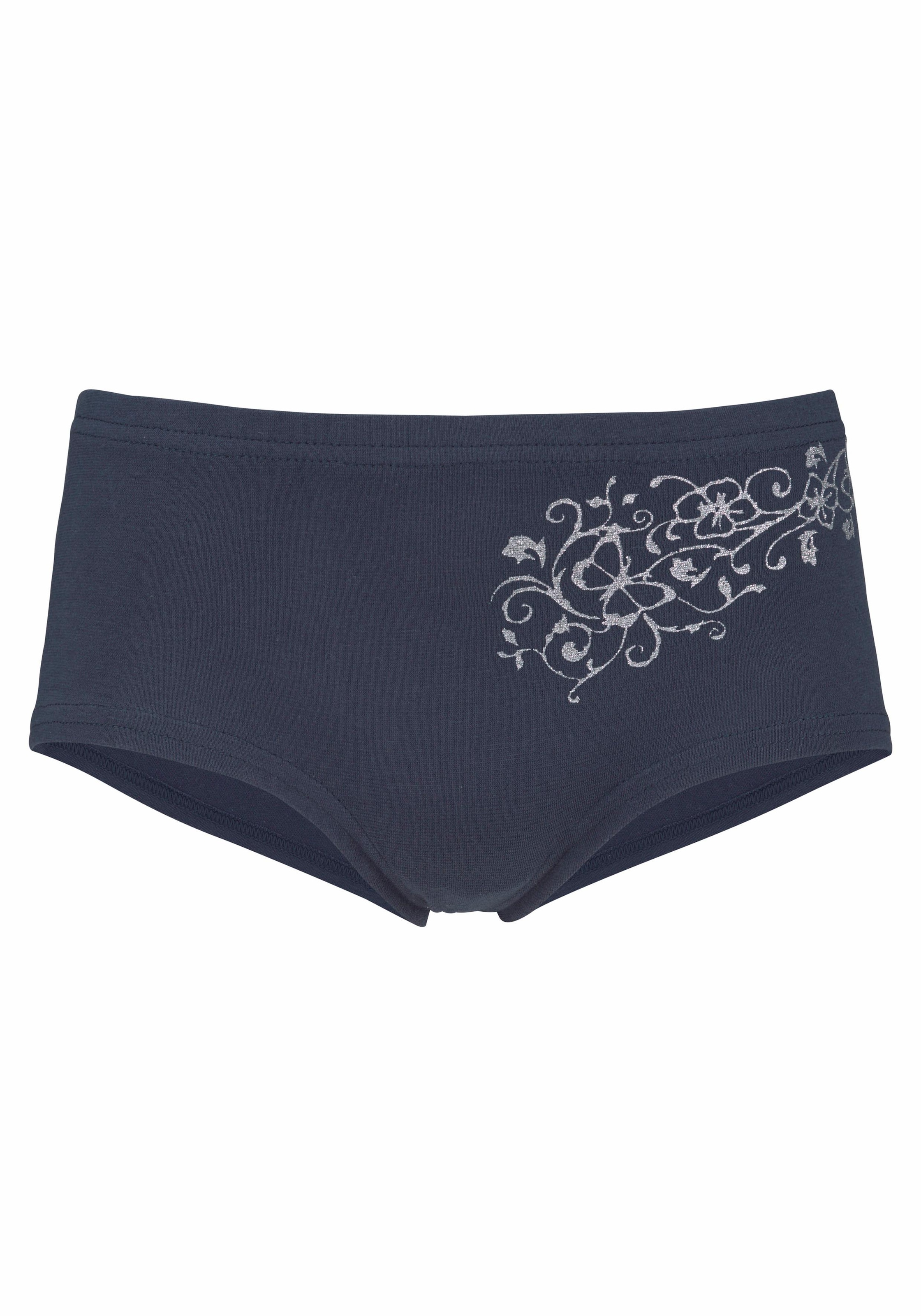 petite fleur Panty, (Packung, 4 St.), mit Glitzerdruck